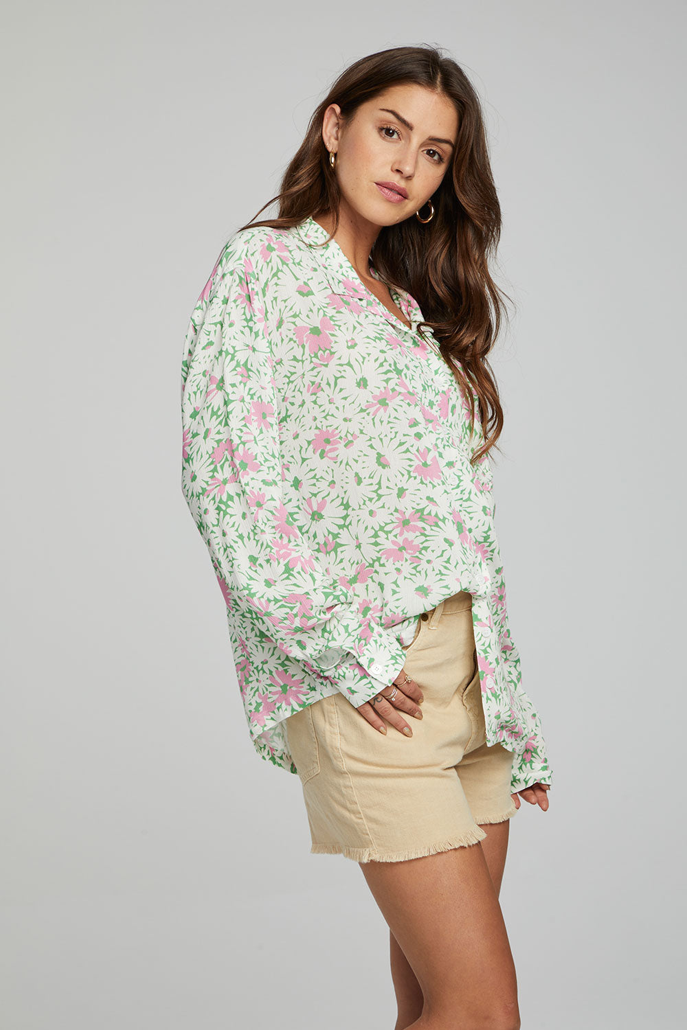 SAVILLE TOP - GRASS DAISY FLORAL