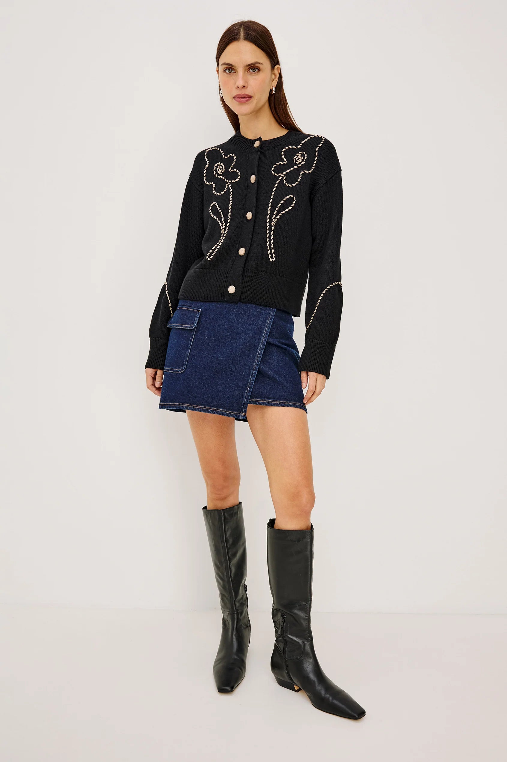 DILLON SKIRT - RINSE INDIGO