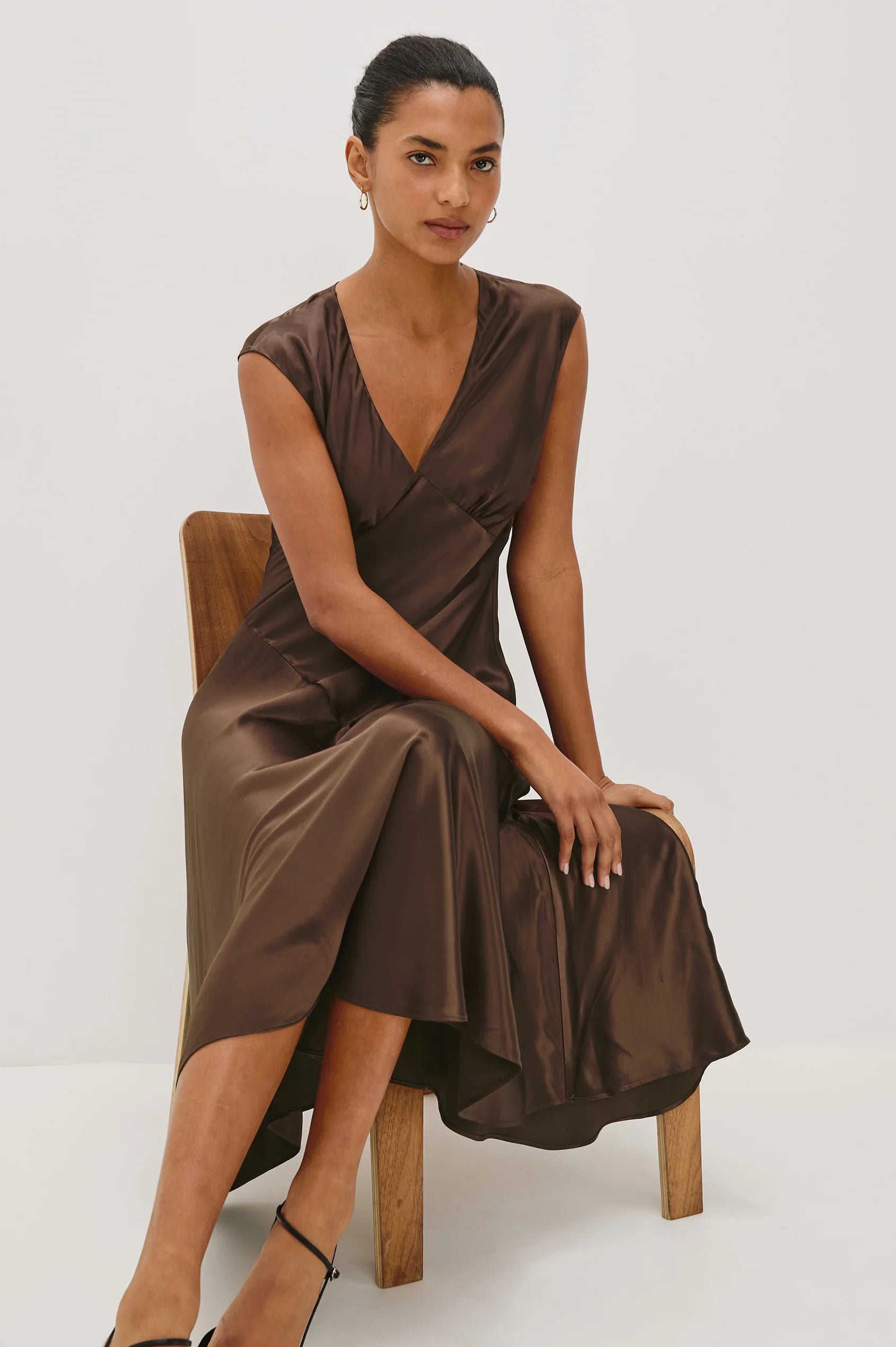 ELENI DRESS - ESPRESSO