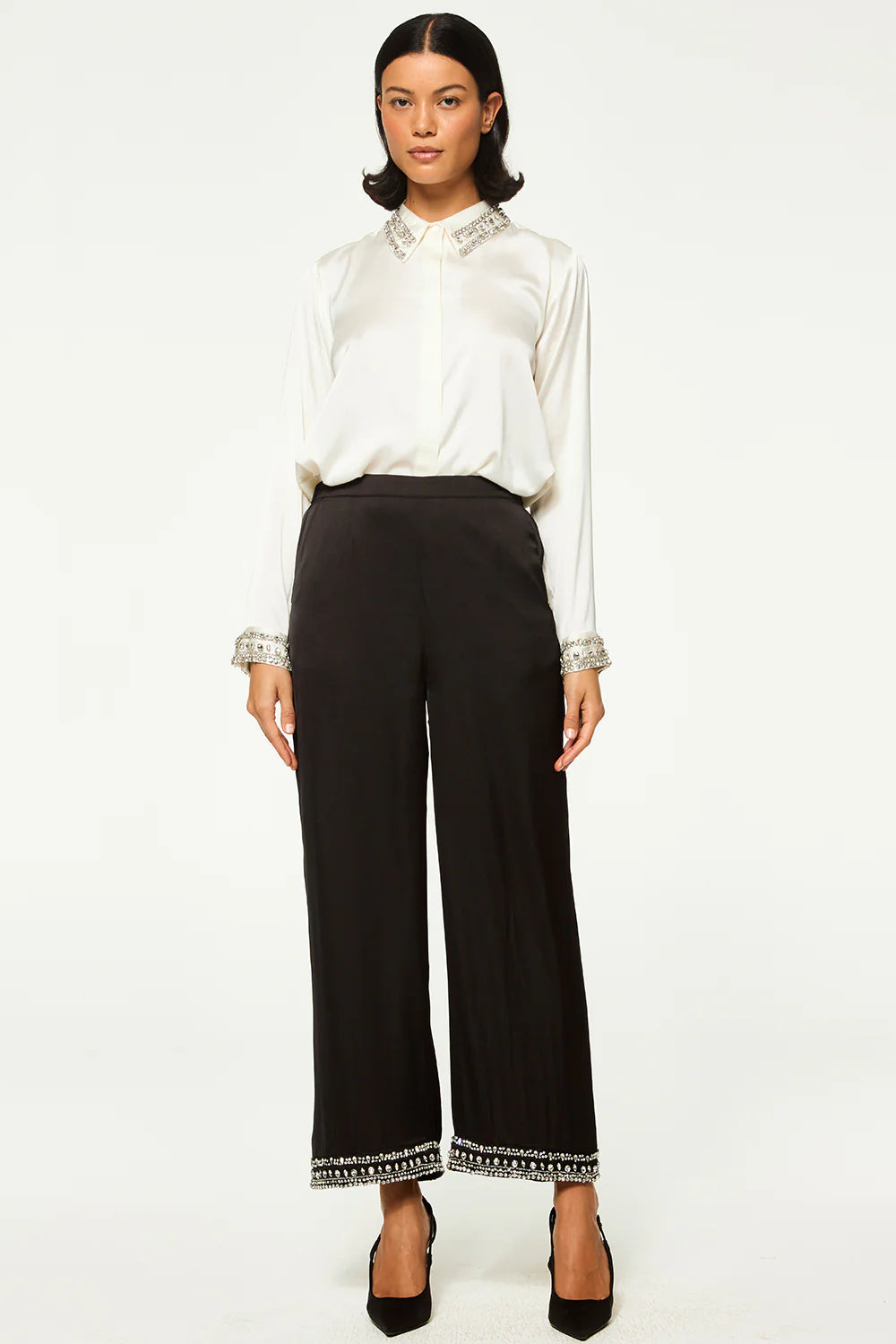 ELLIE TOP - IVORY SATIN