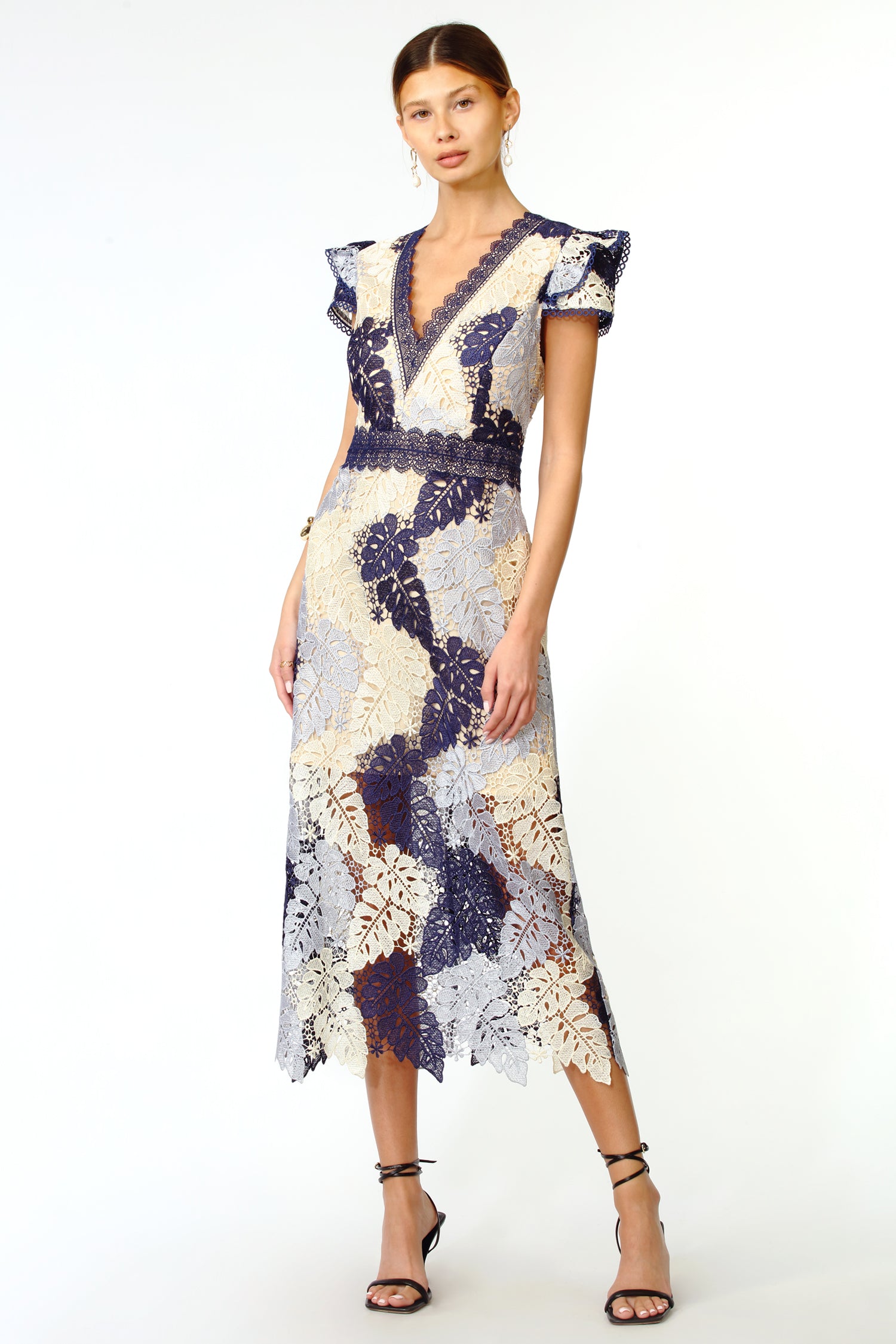 ADELINE CROCHET LACE MIDI DRESS