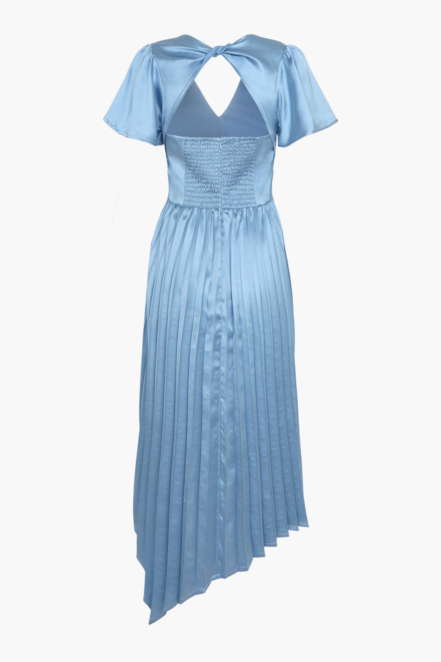 RANA PLEATED SATIN DRESS