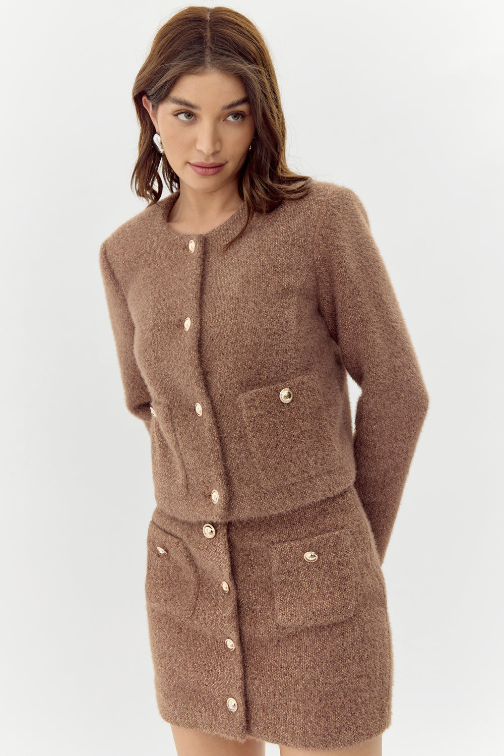 ARIELLA BRUSHED CARDIGAN