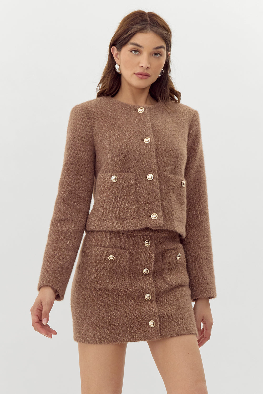 ARIELLA BRUSHED CARDIGAN
