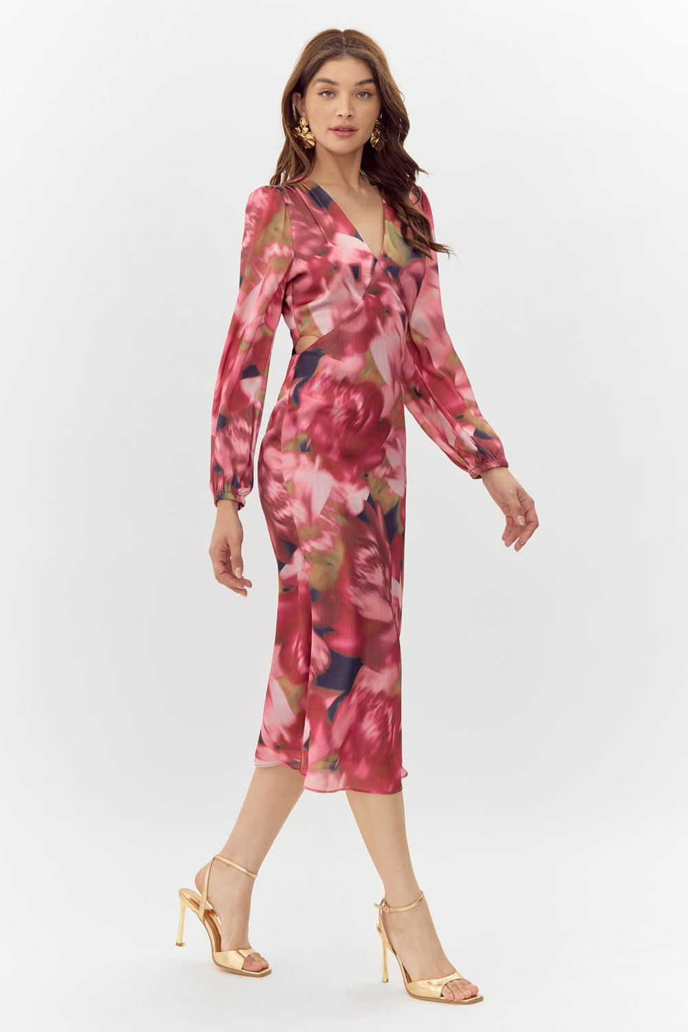 PAISLEY PRINTED MIDI DRESS