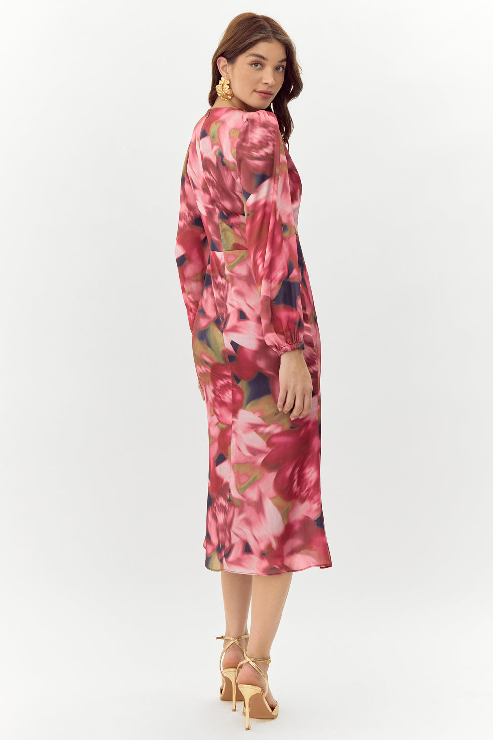 PAISLEY PRINTED MIDI DRESS