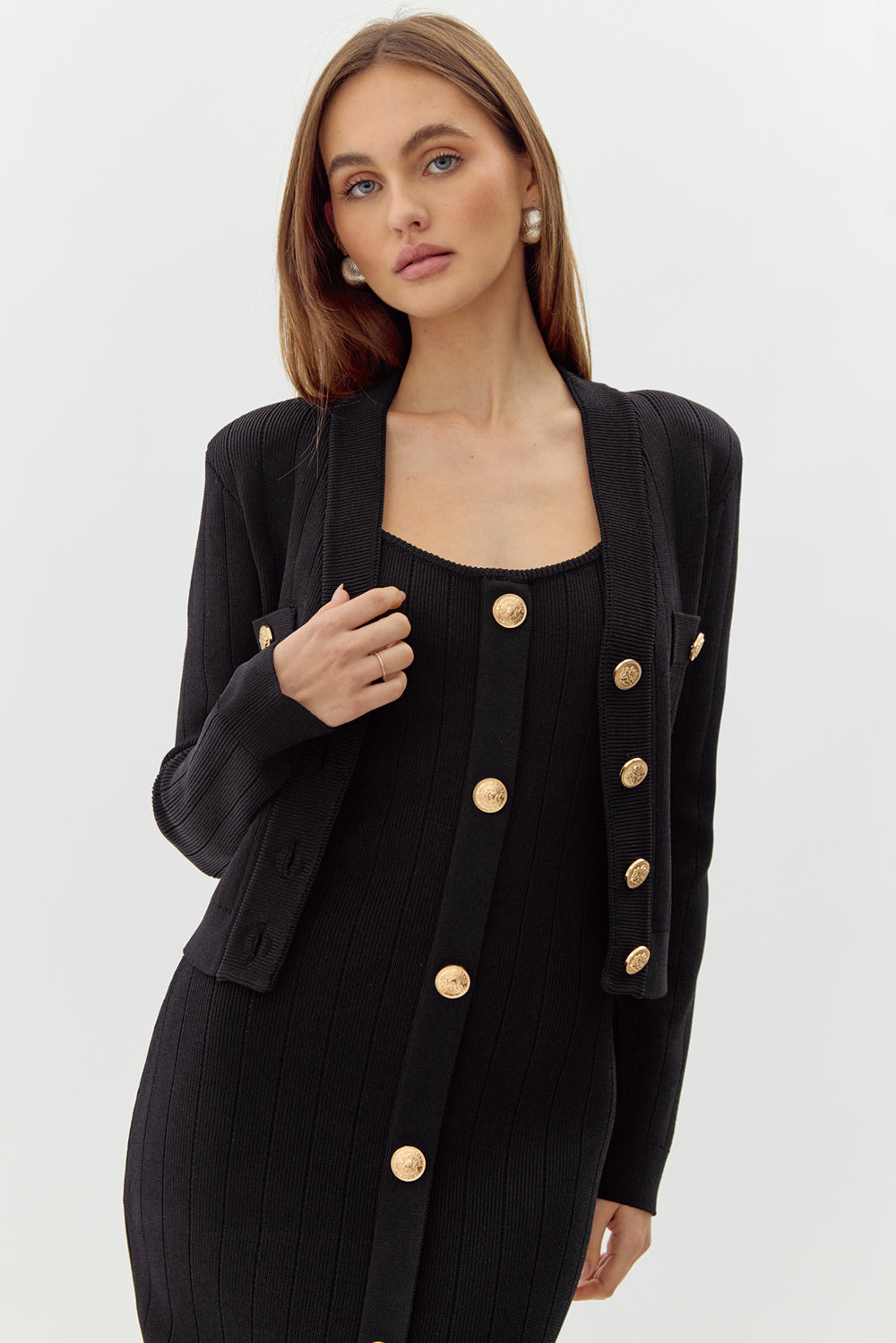GAYLE KNIT BLAZER CARDIGAN