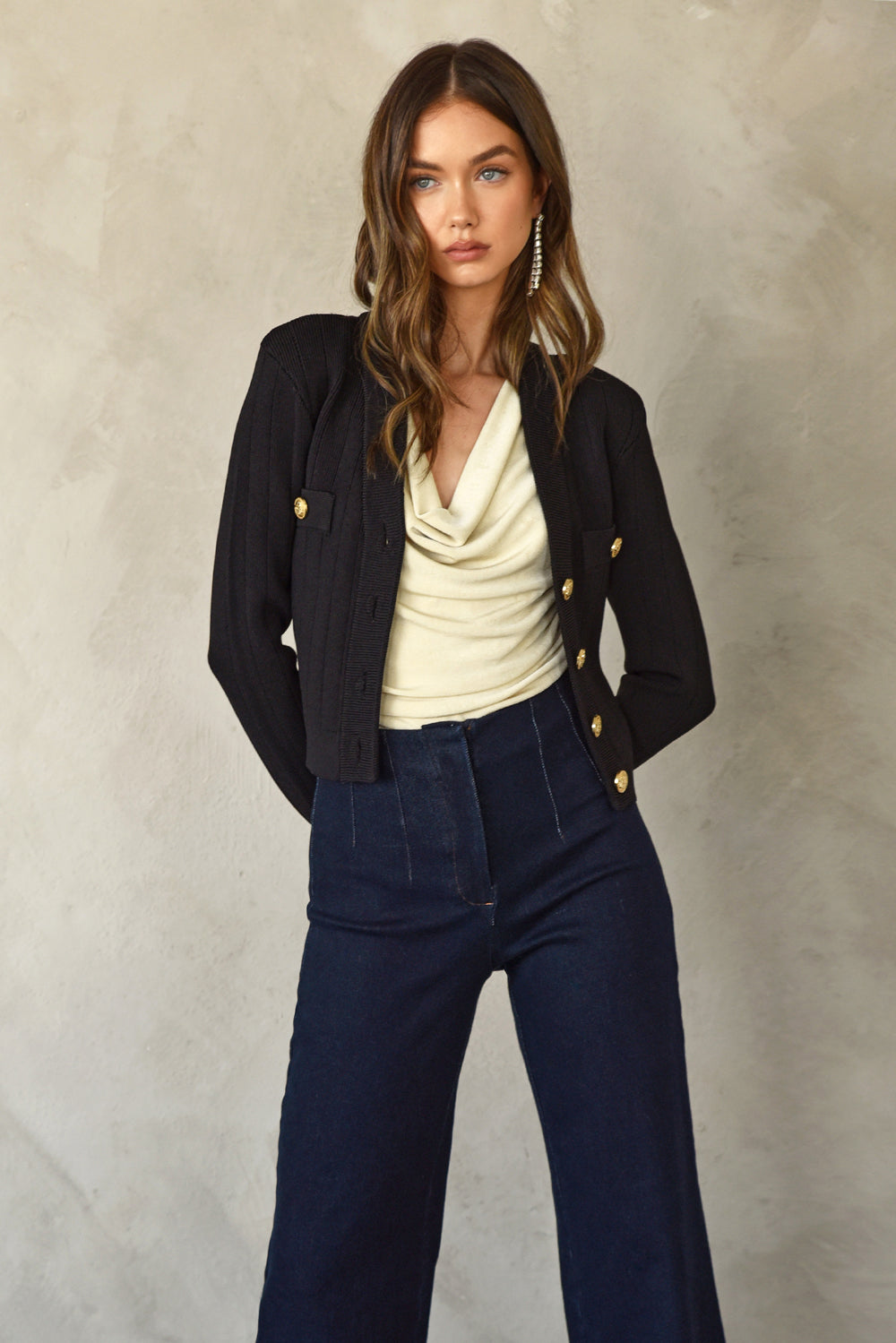 GAYLE KNIT BLAZER CARDIGAN