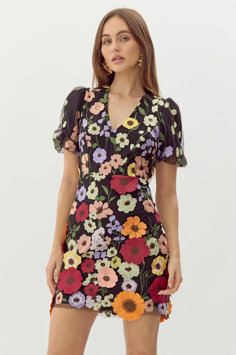 NICOLE FLORAL MINI DRESS