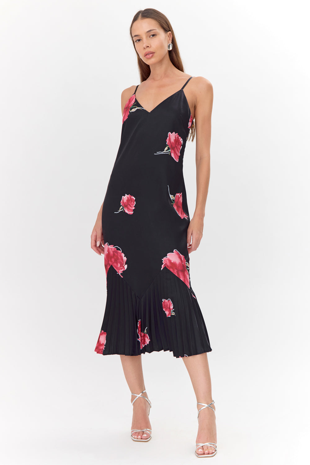 TRESORO SLIP MIDI DRESS