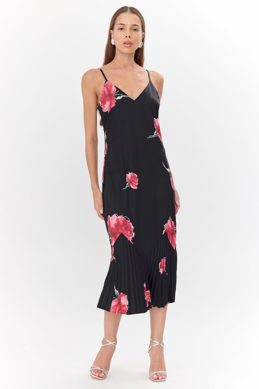 TRESORO SLIP MIDI DRESS