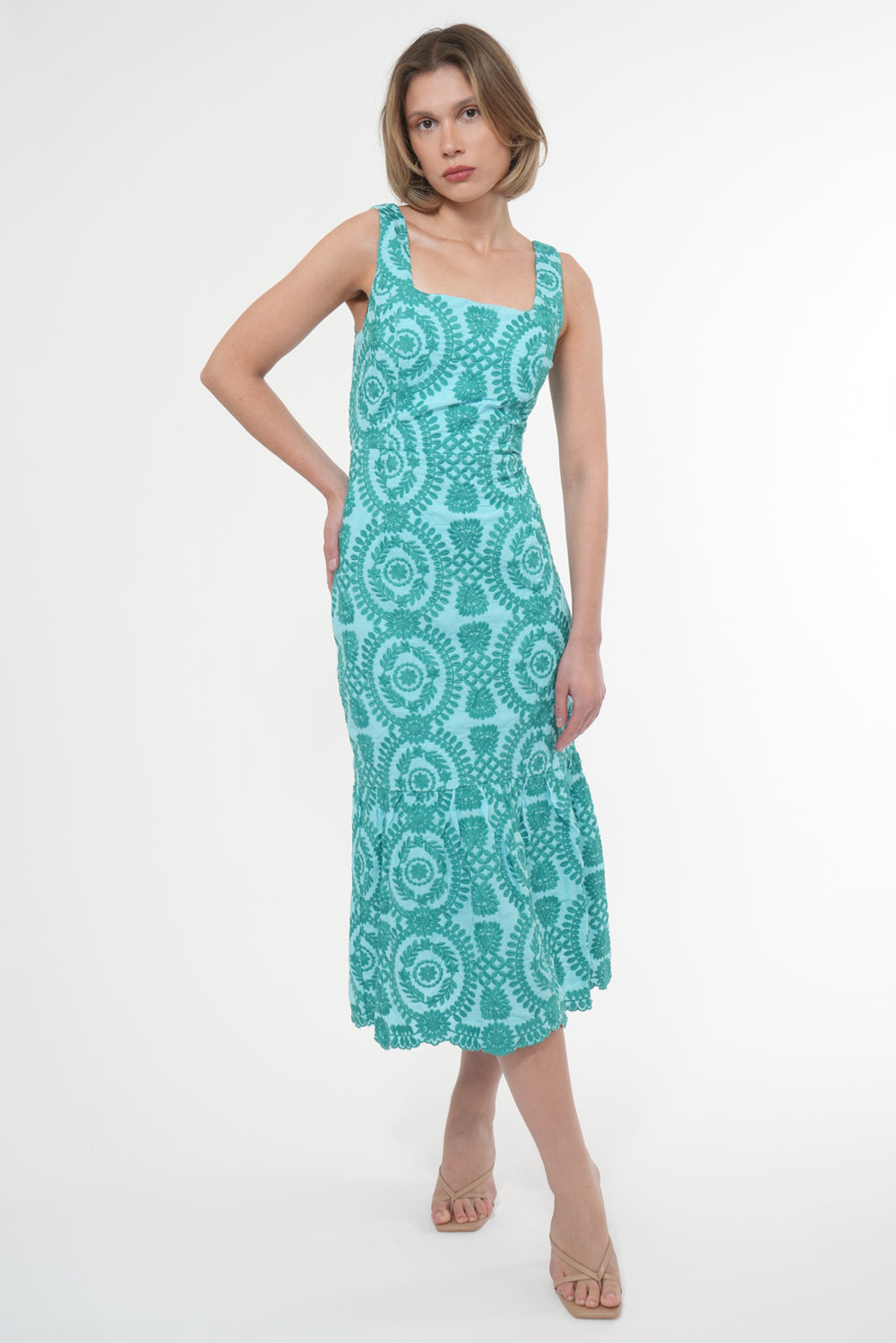 ROSE EMBROIDERED DRESS