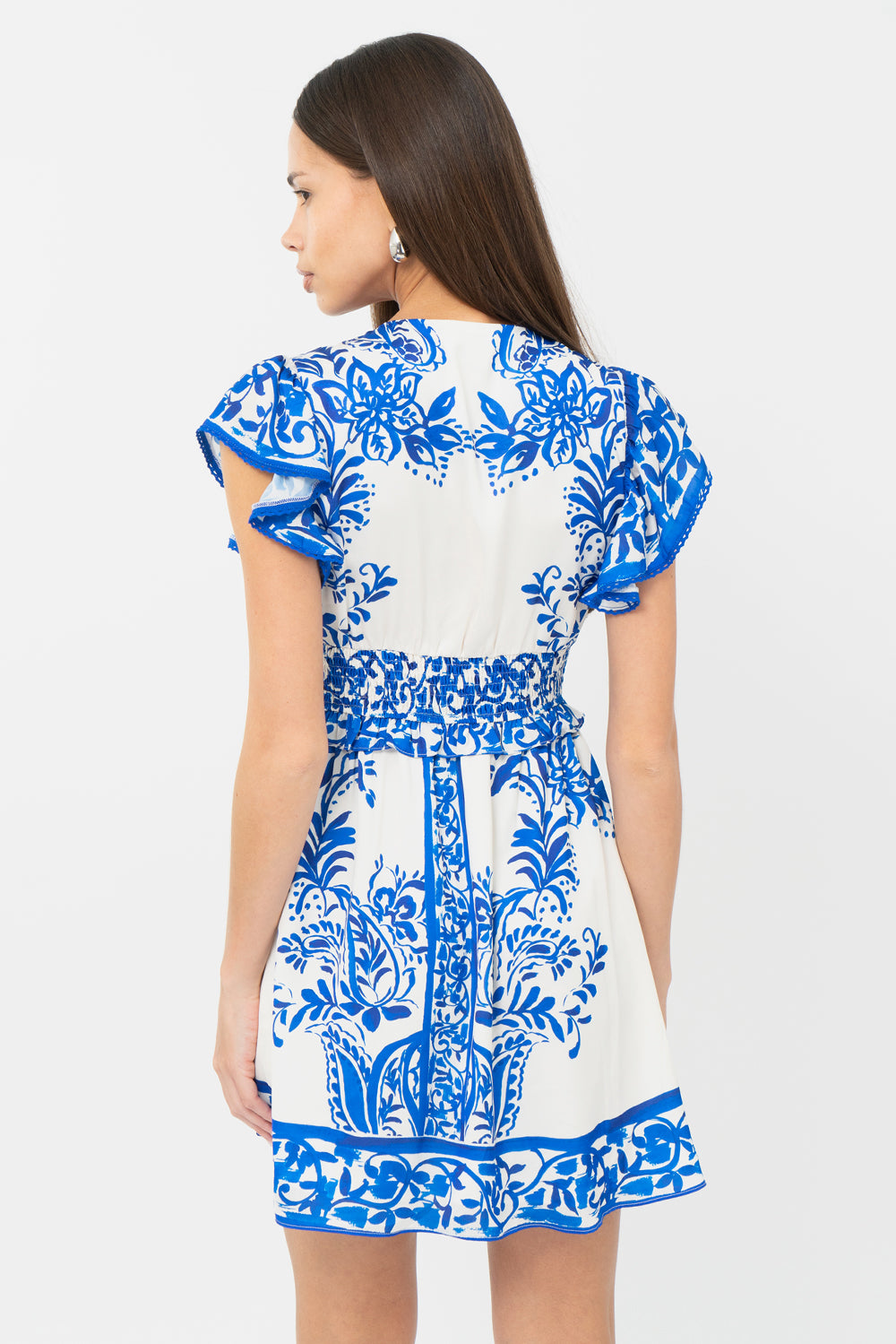 CATHY SMOCKED MINI DRESS