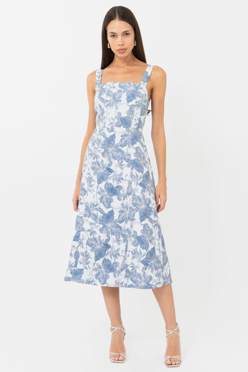 ROANNE JACQUARD MIDI DRESS