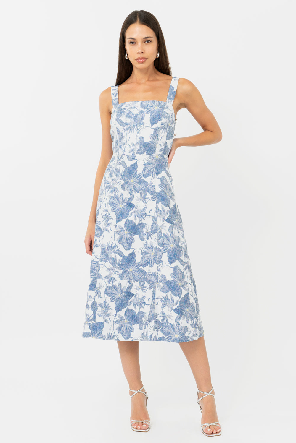 ROANNE JACQUARD MIDI DRESS