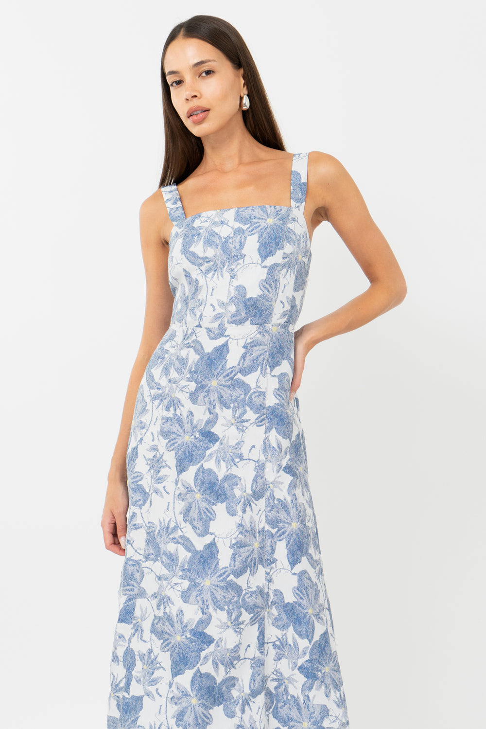 ROANNE JACQUARD MIDI DRESS