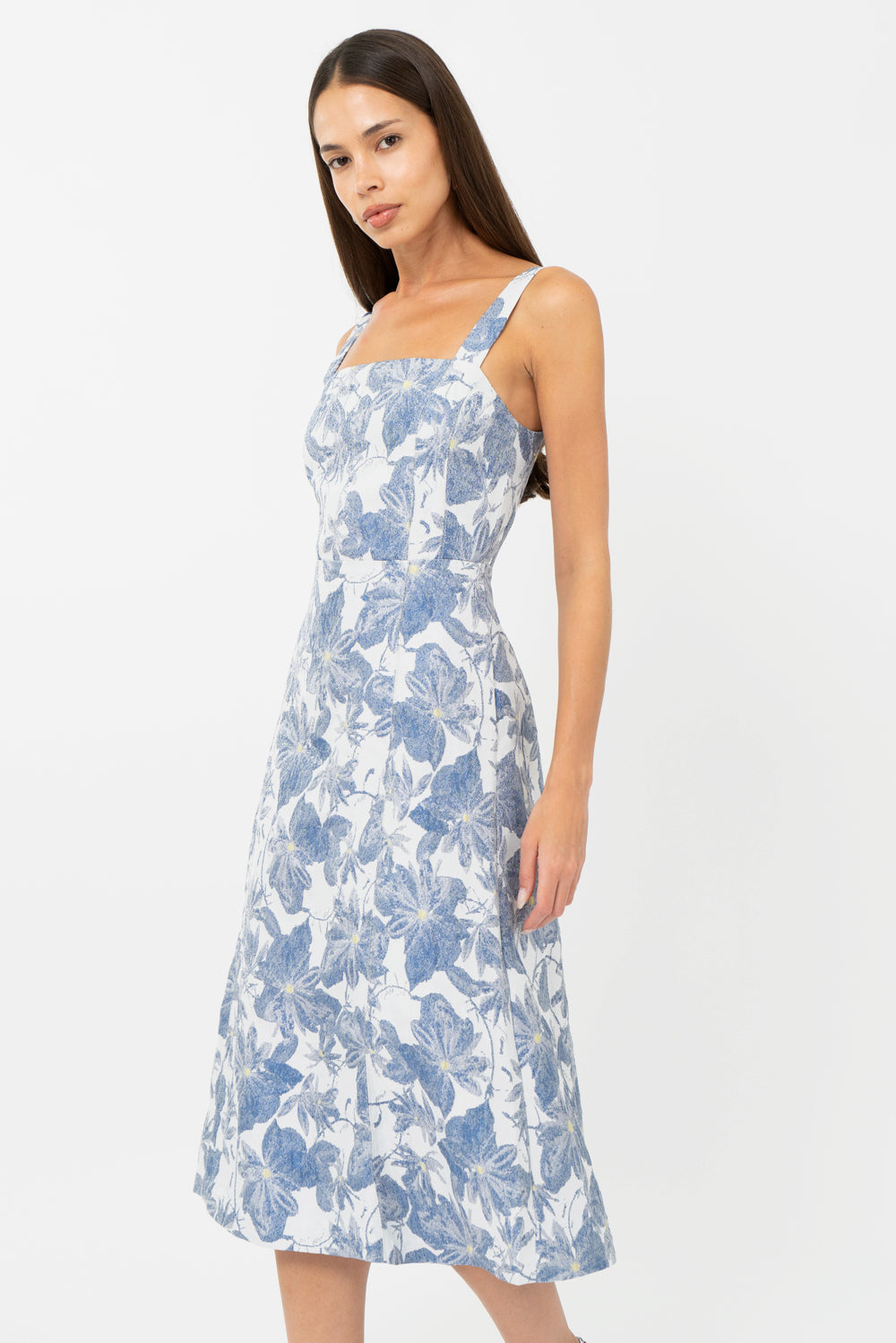 ROANNE JACQUARD MIDI DRESS