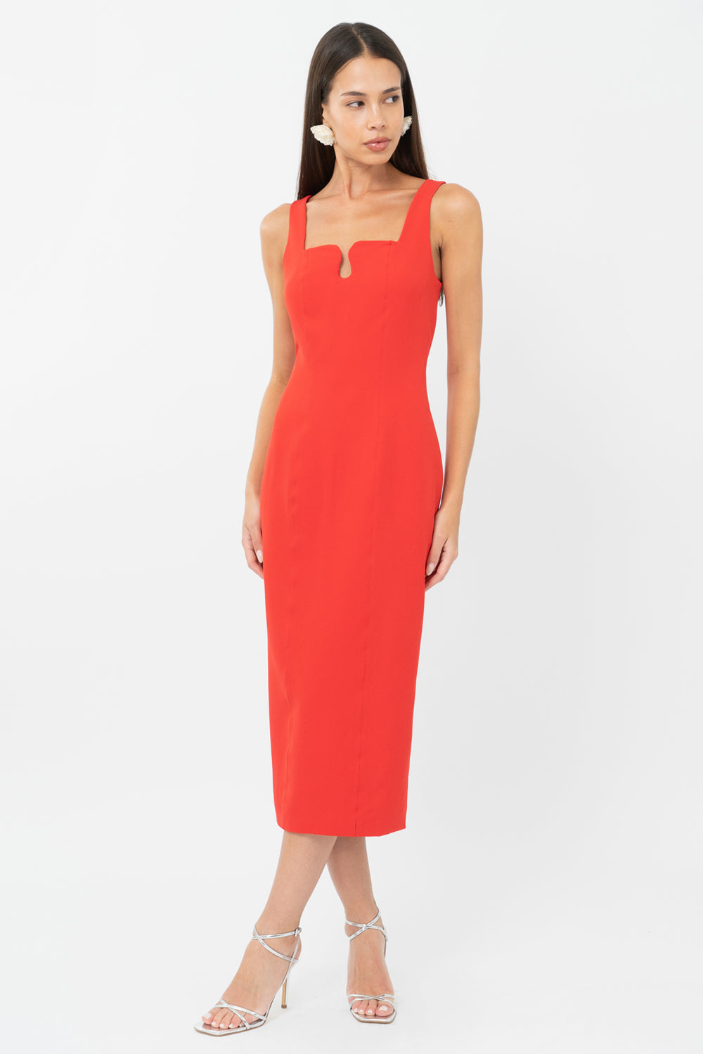 LEIGH WAVE BODYCON MIDI DRESS