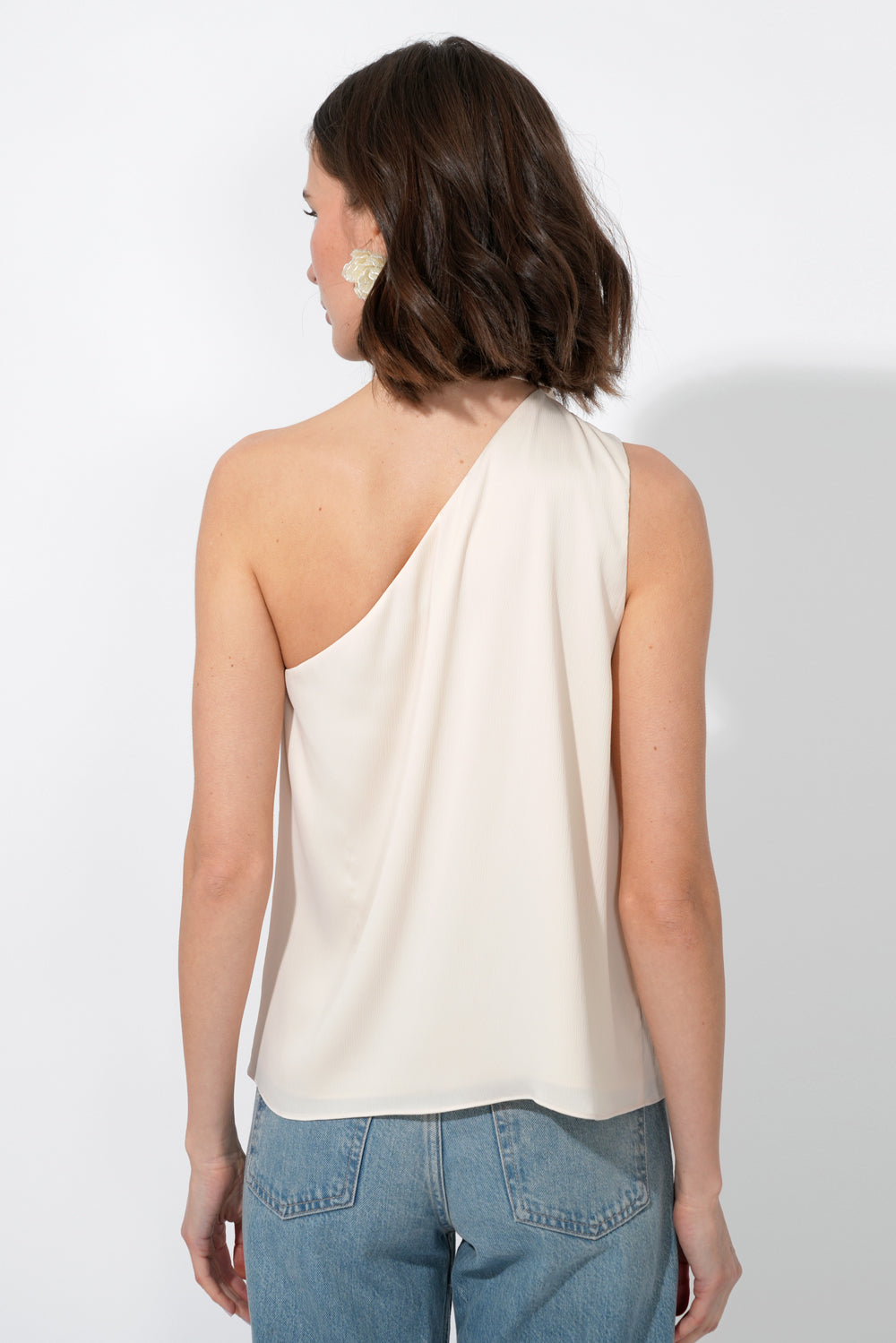 LISETTE SCARF ONE SHOULDER TOP