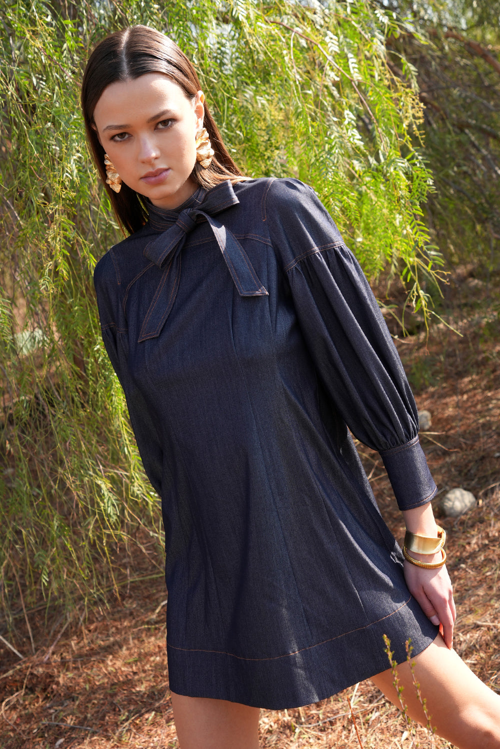 LILITH DENIM MINI DRESS