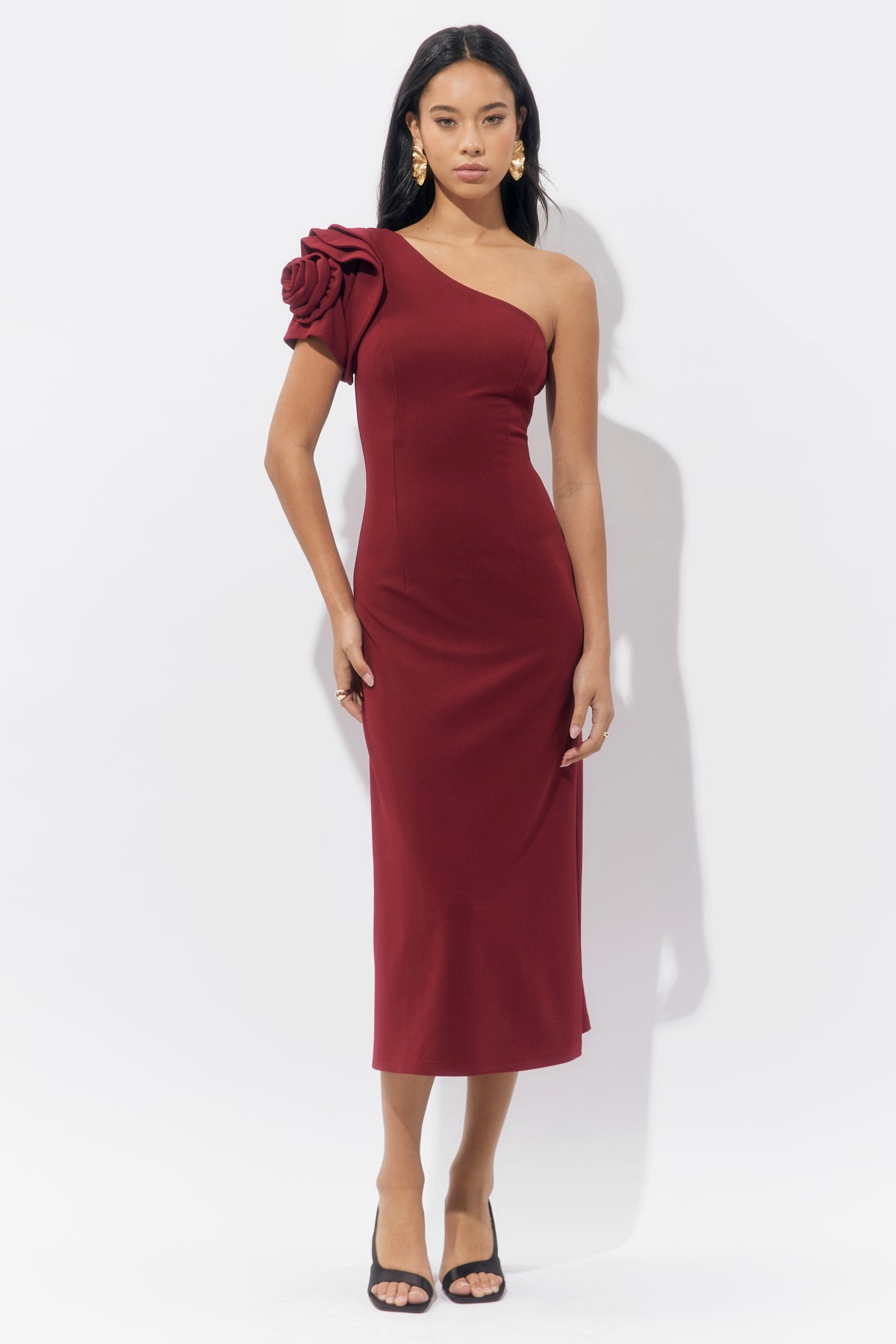 DION ONE SHOULDER MAXI DRESS – White Cherry Boutique
