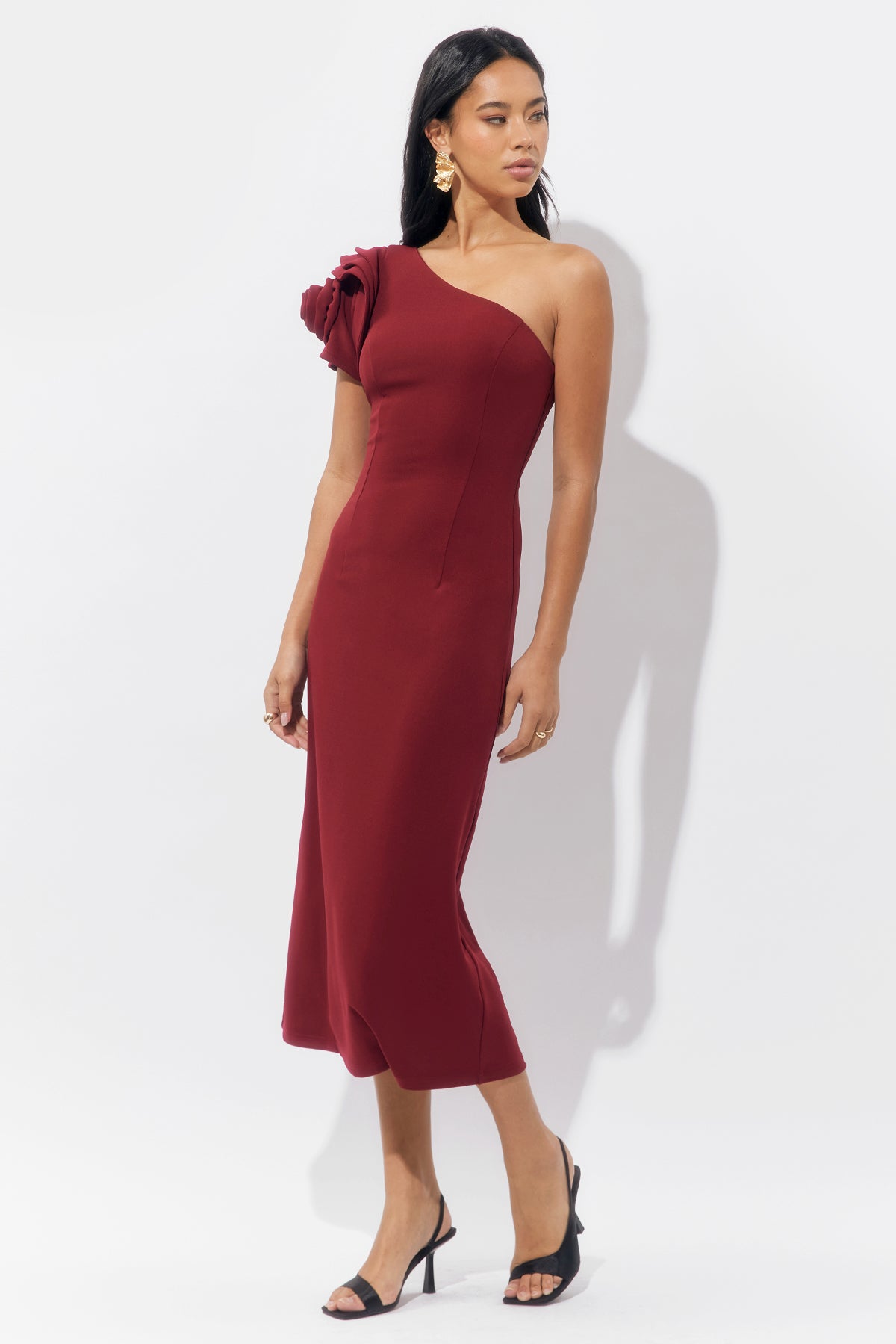 DION ONE SHOULDER MAXI DRESS