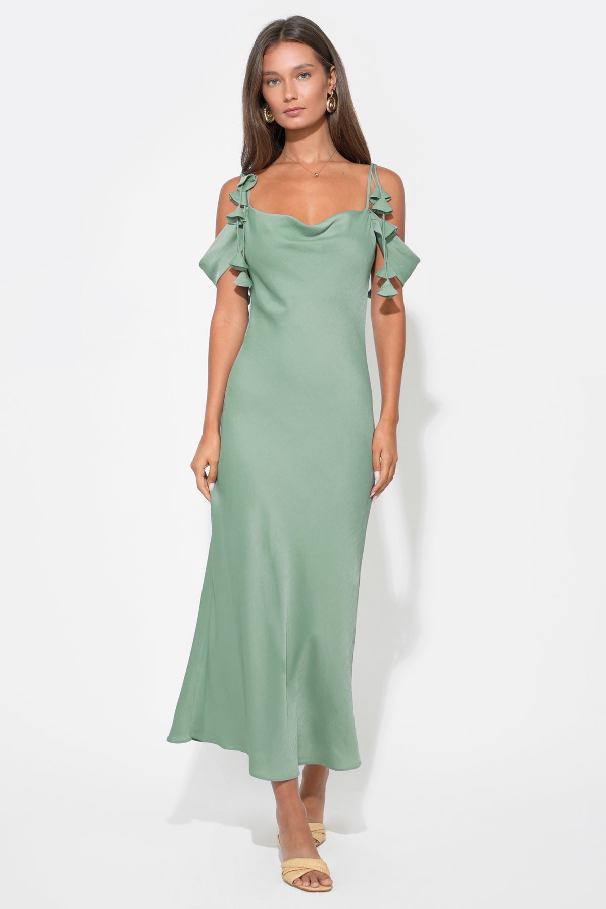 ALANA COWL NECK DRESS