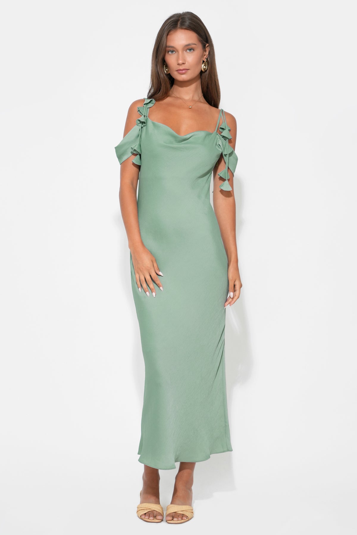 ALANA COWL NECK DRESS