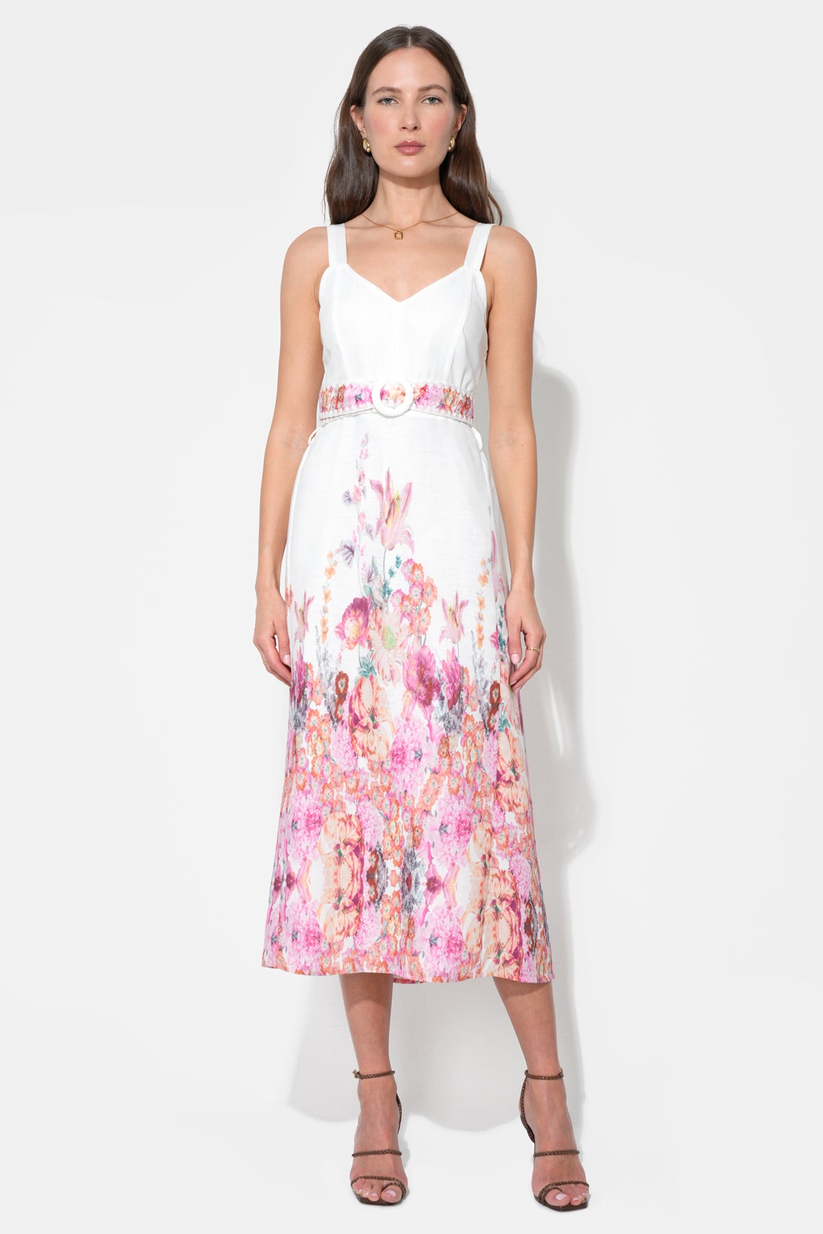 REMI FLORAL MIDI DRESS