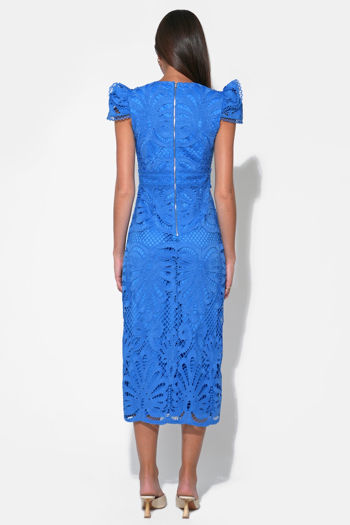 DAISY MIDI DRESS - CORNELIA BLUE