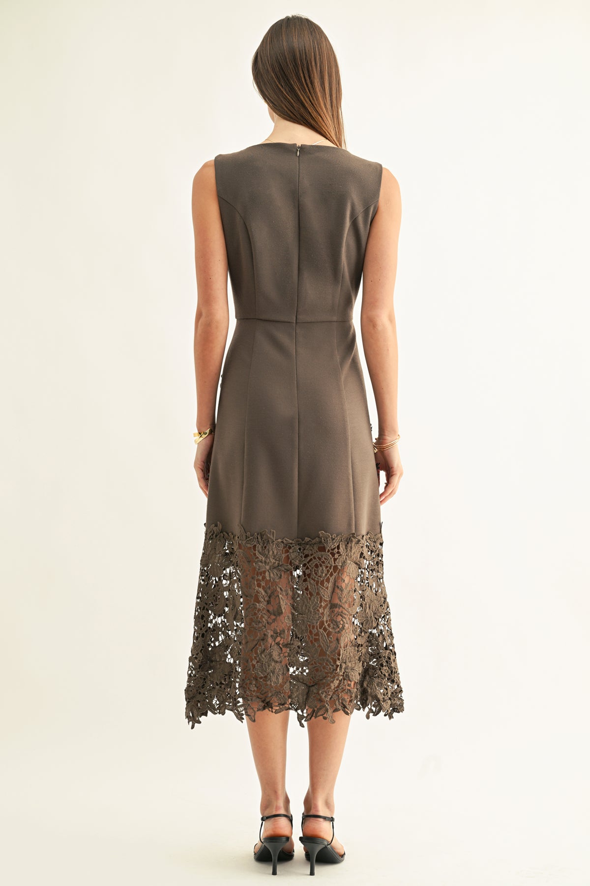 SARA LACE MIDI DRESS