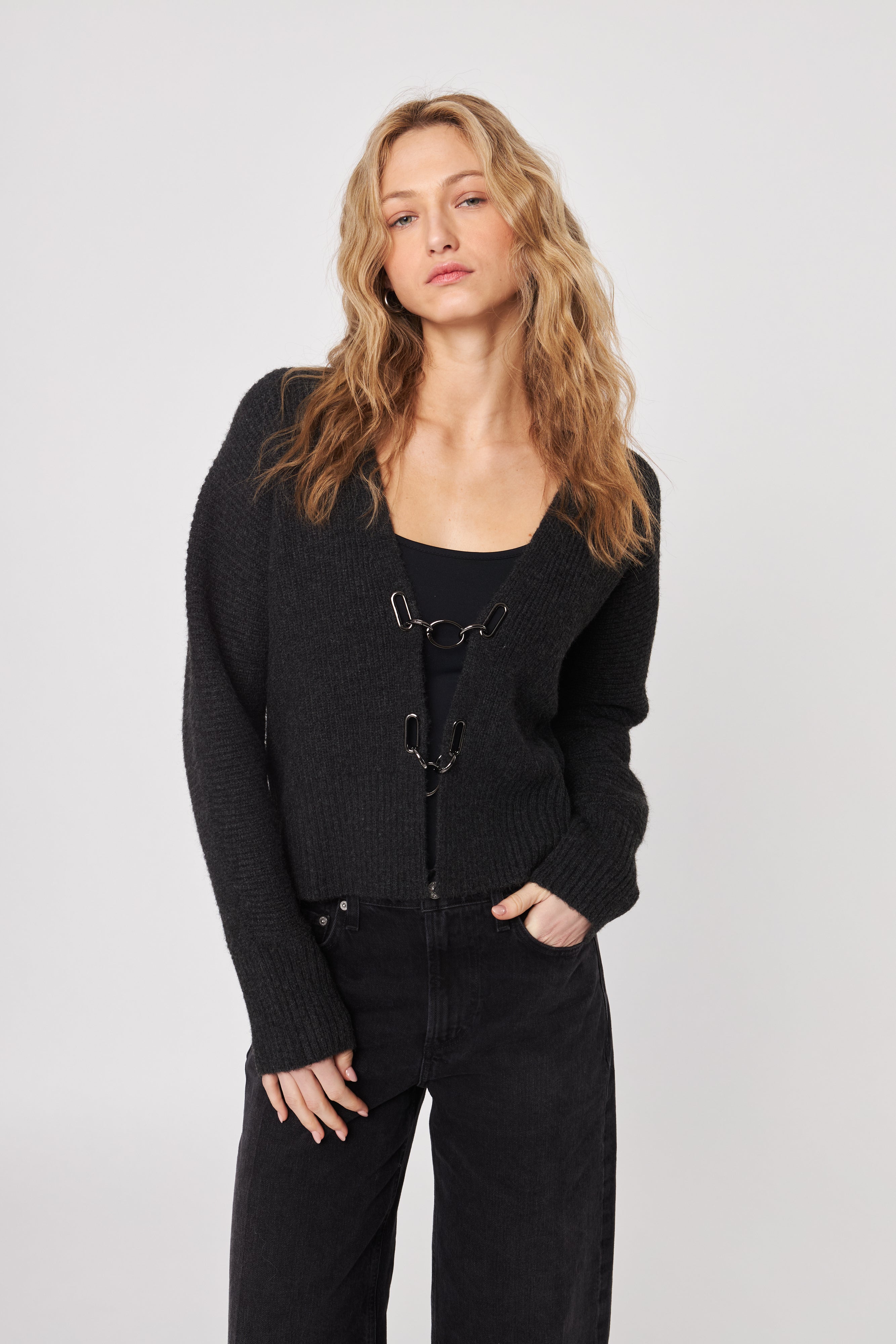 SASHA CARDIGAN - LONDON FOG
