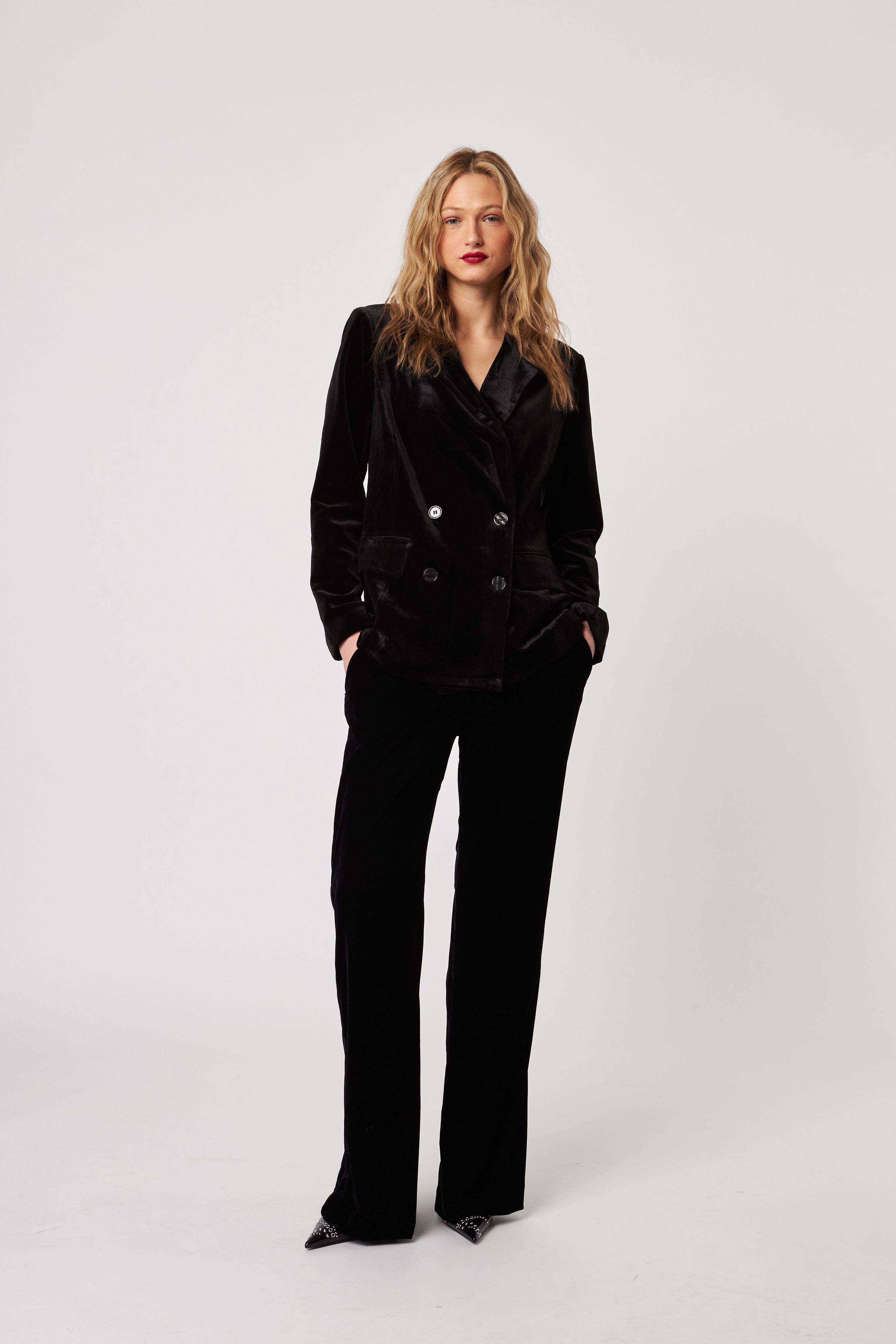 JASPER BLAZER - NERO VELVET