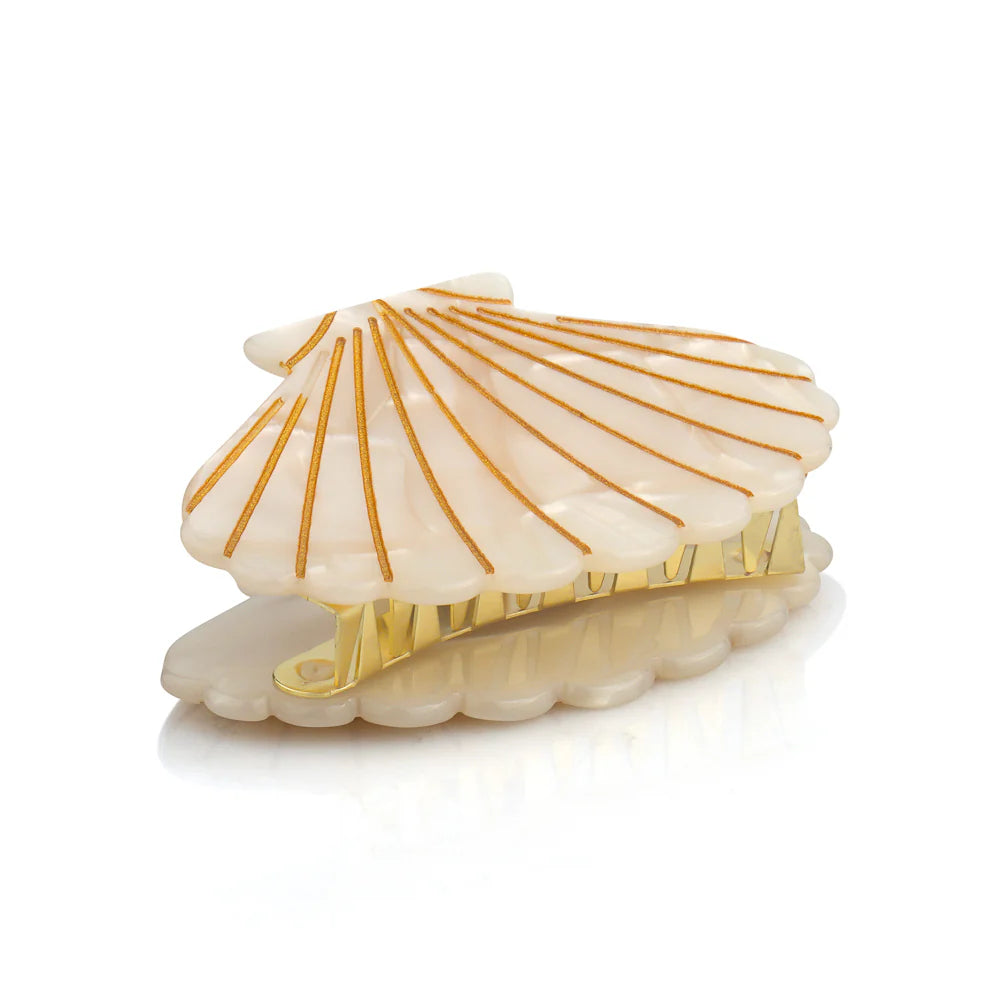 METALLIC SEASHELL CLIP (VARIOUS COLOURS)