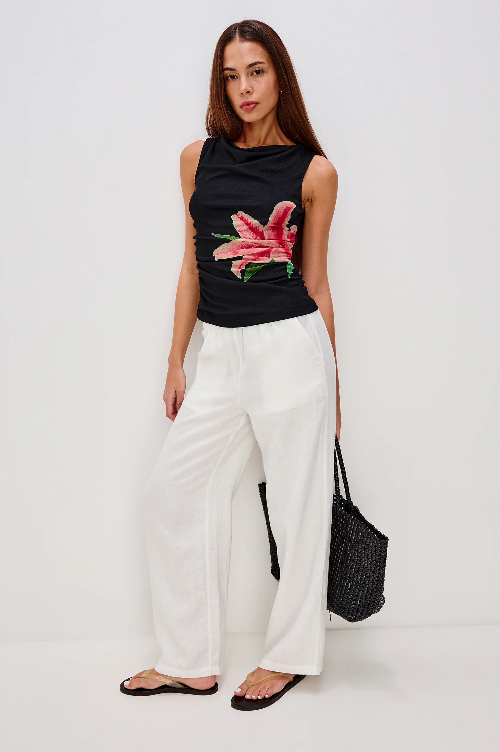 FETE TOP - PEACH LILY