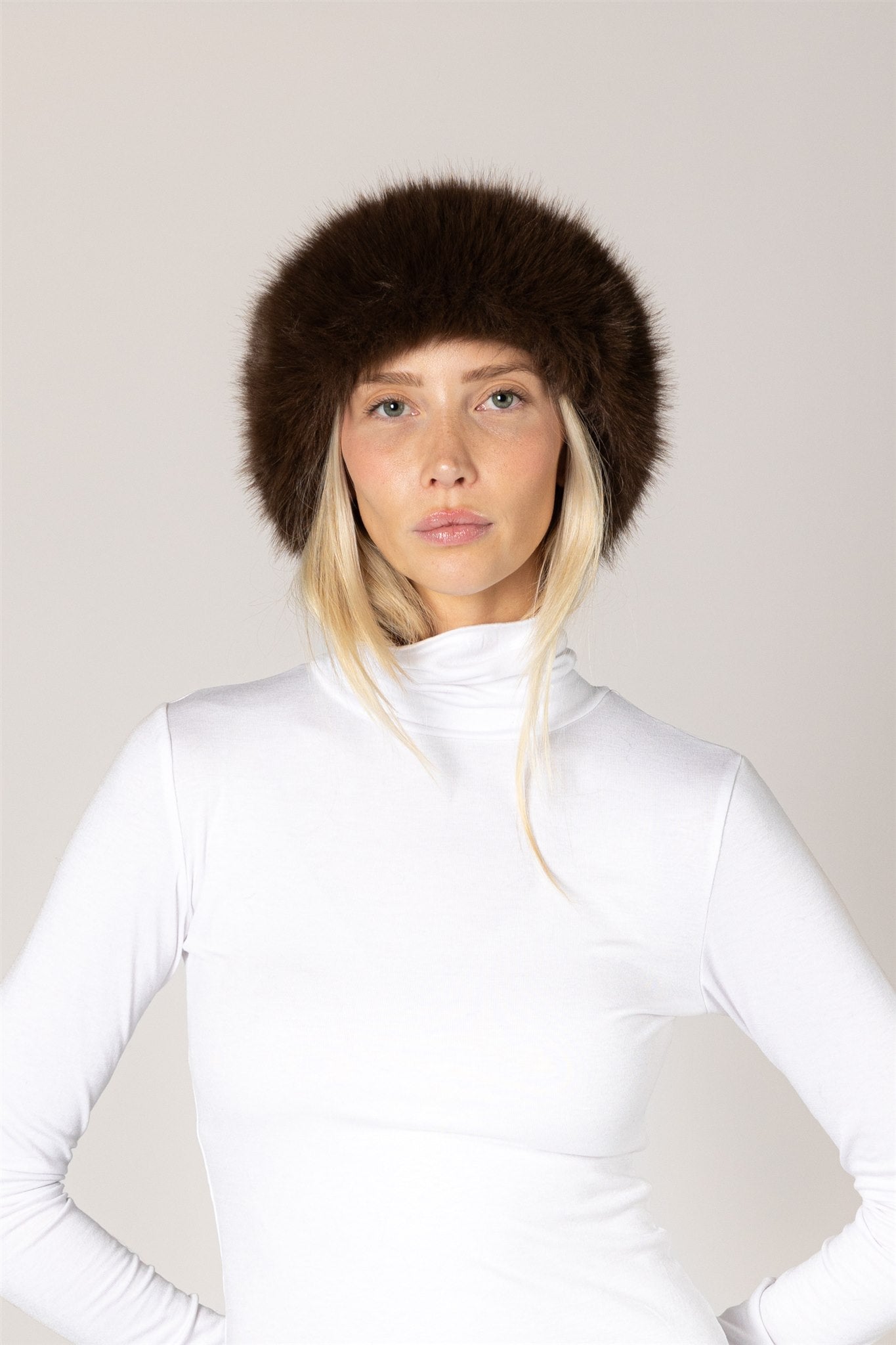 FAUX FUR HAT - SABLE