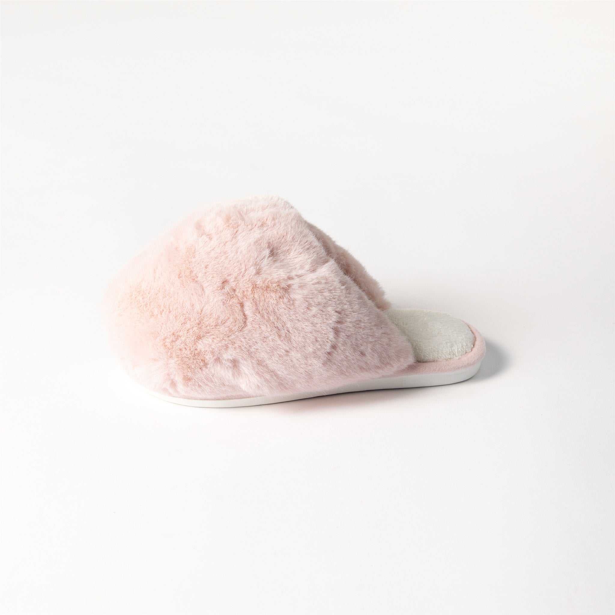 FAUX FURRY SLIDE - PINK