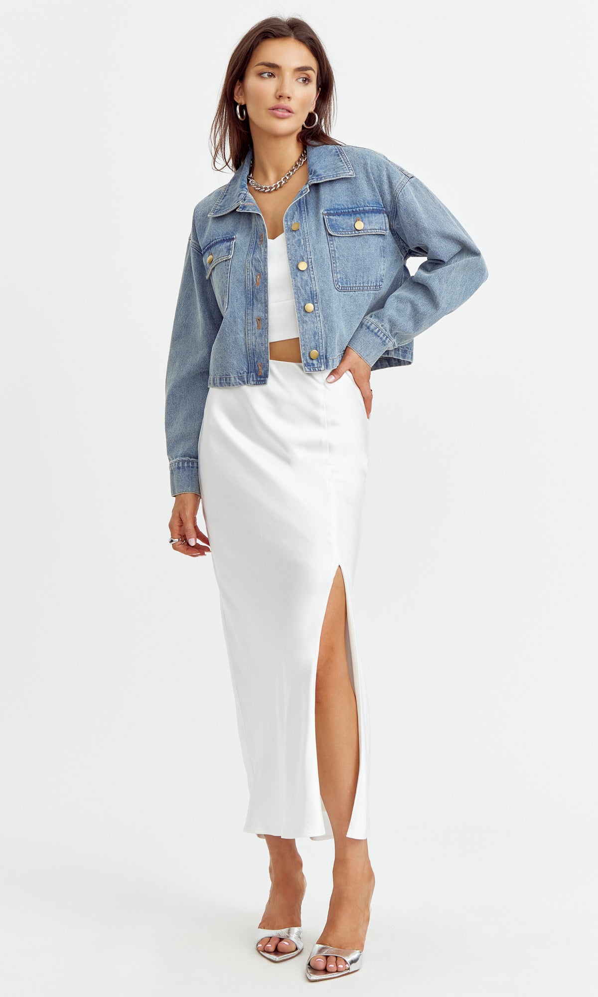 BABEL CROPPED TOP - OFF WHITE