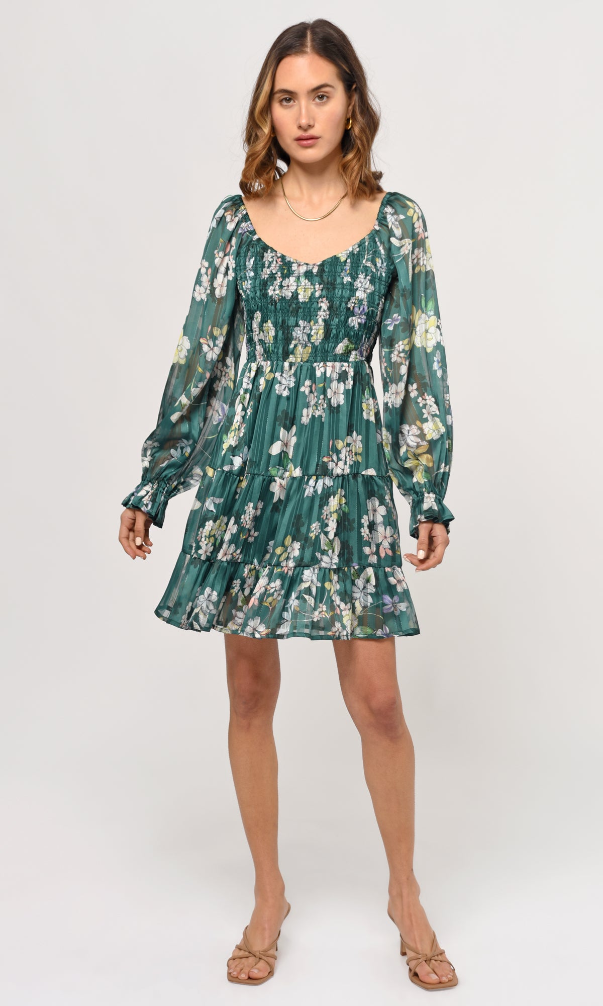 JANELLE SMOCKED MINI DRES