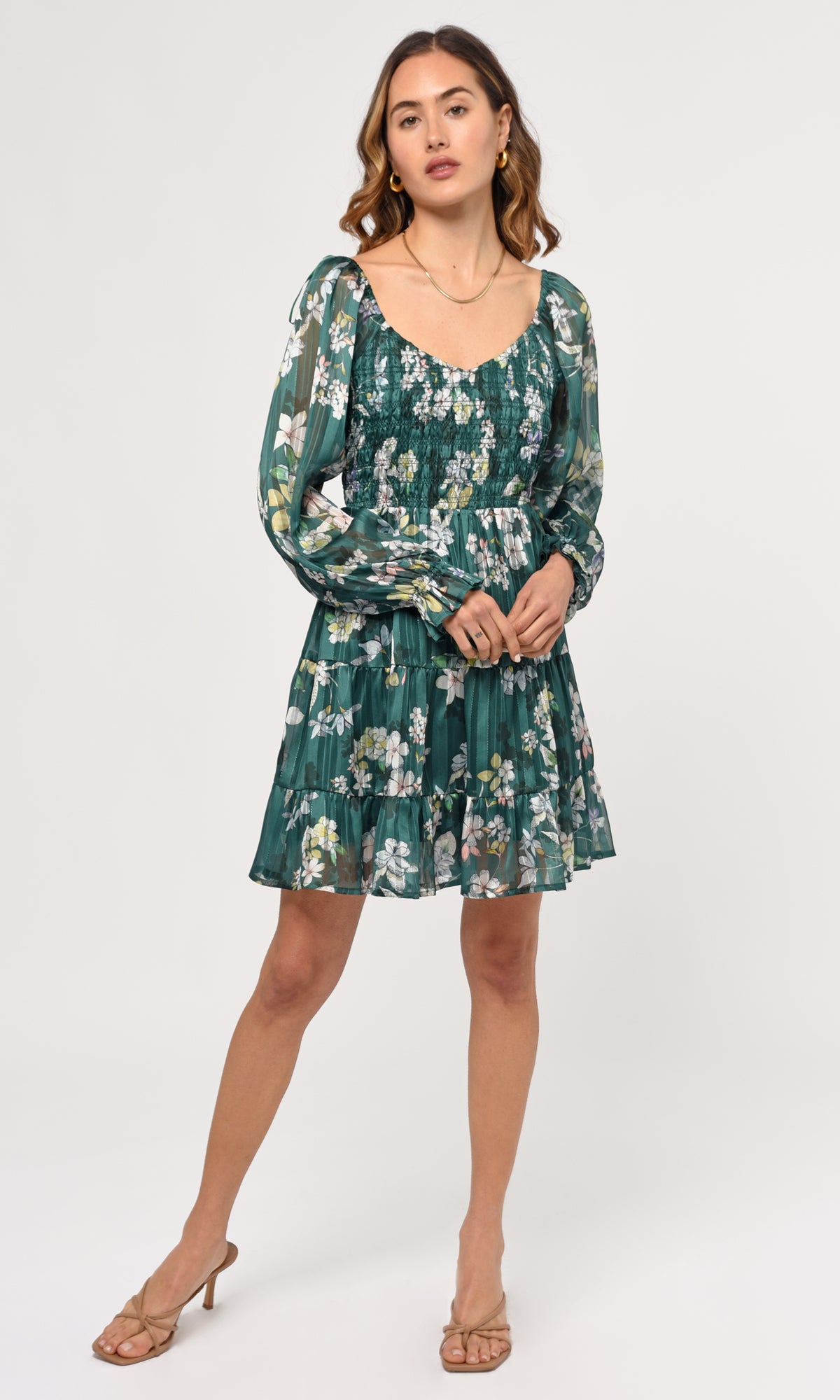 JANELLE SMOCKED MINI DRES