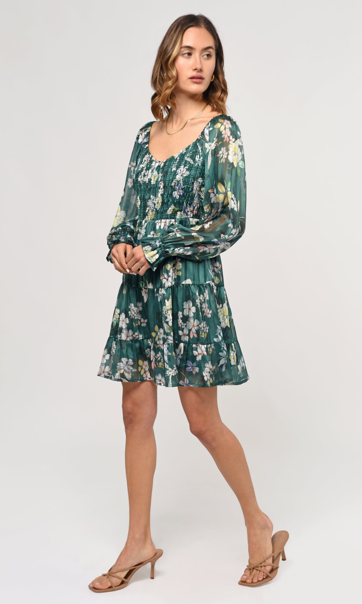 JANELLE SMOCKED MINI DRES