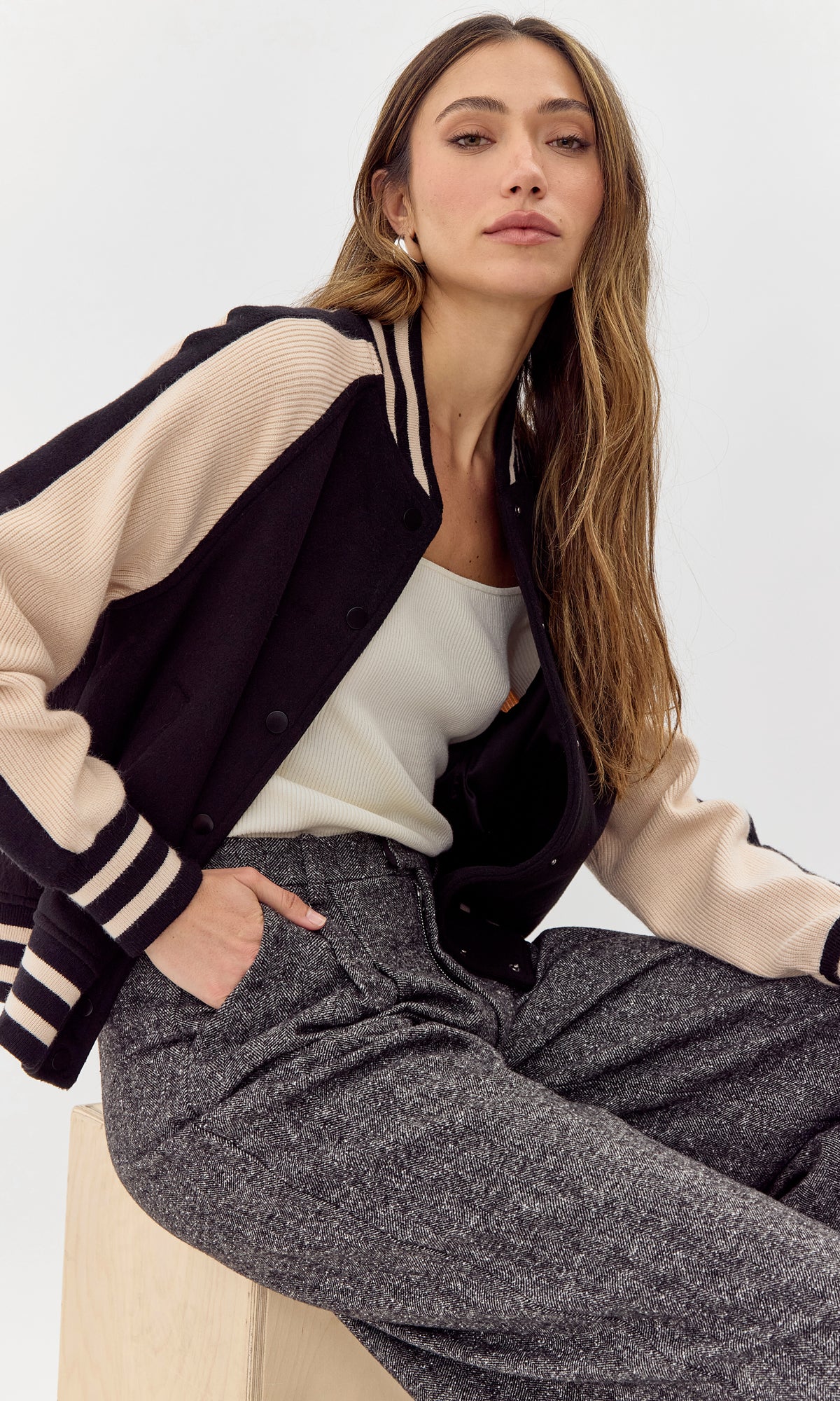 PALMER KNIT BOMBER JACKET