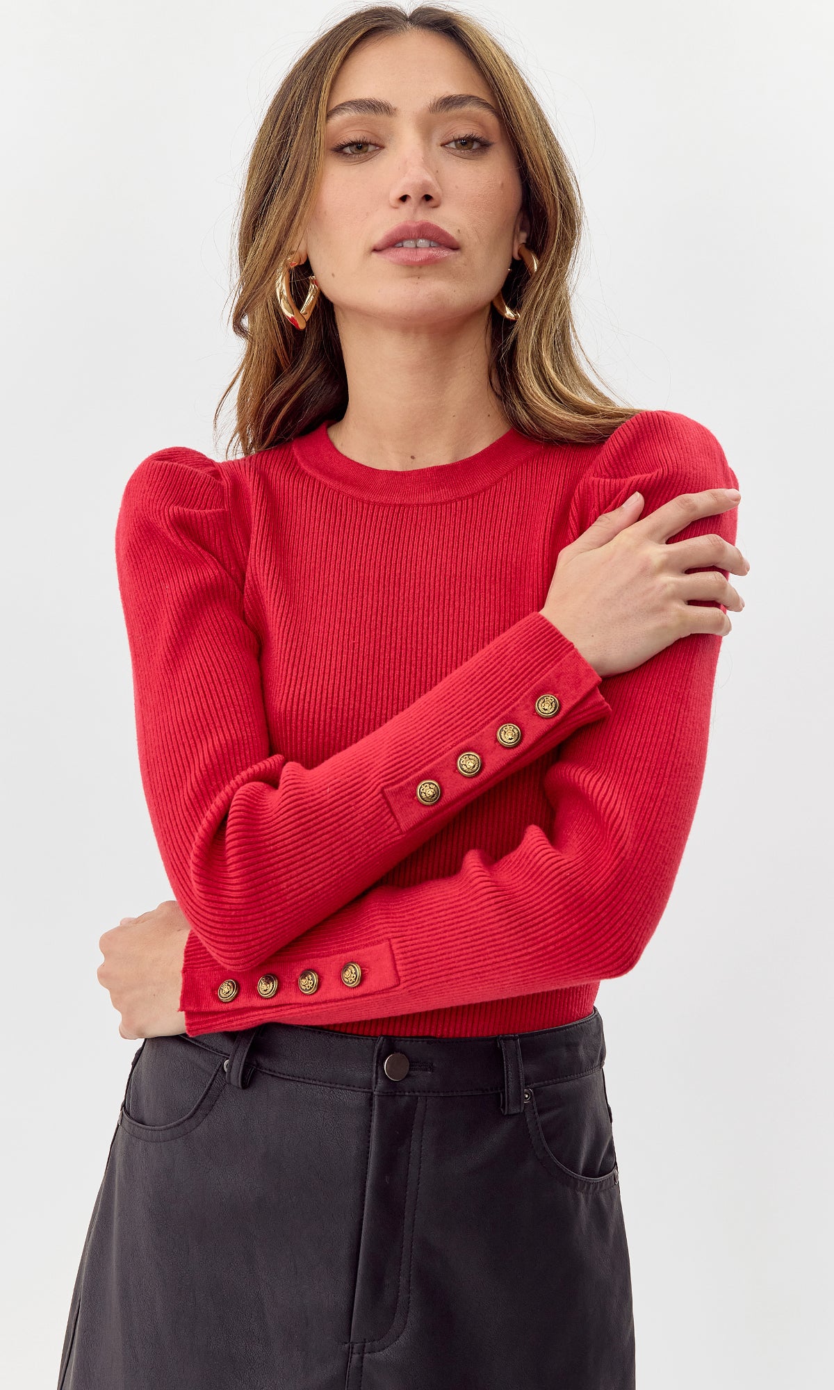 DANI KNIT TOP - RED