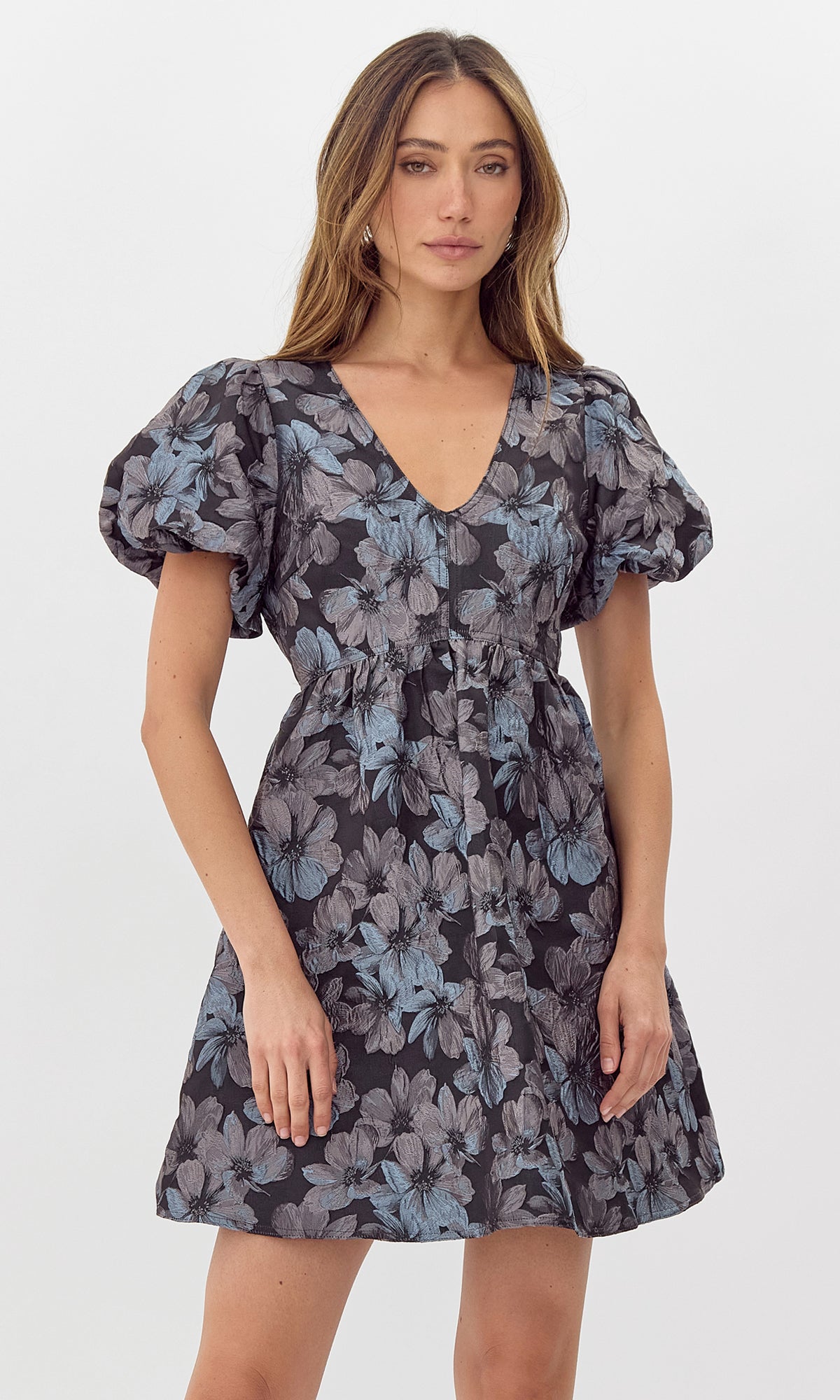 BRIELLA JACQUARD MINI DRESS