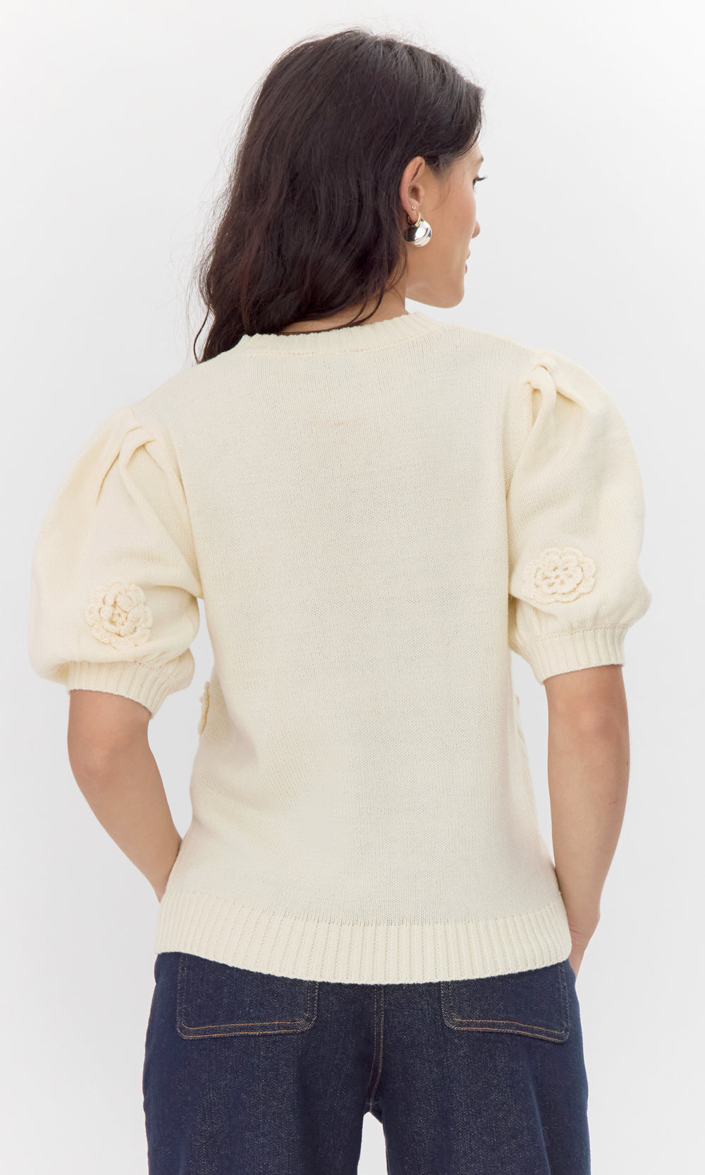 BRIA ROSETTE SWEATER