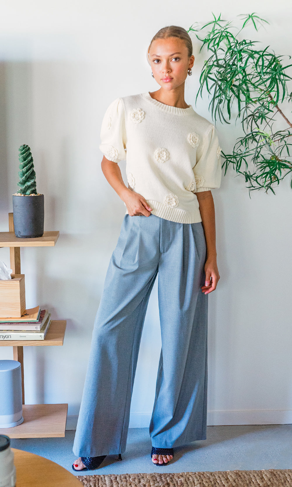 BRIA ROSETTE SWEATER