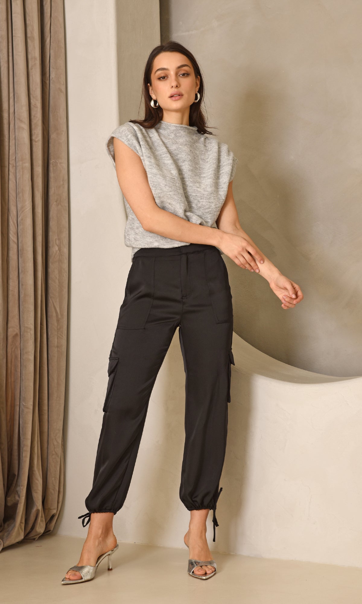 SAMMY SATIN CARGO PANT