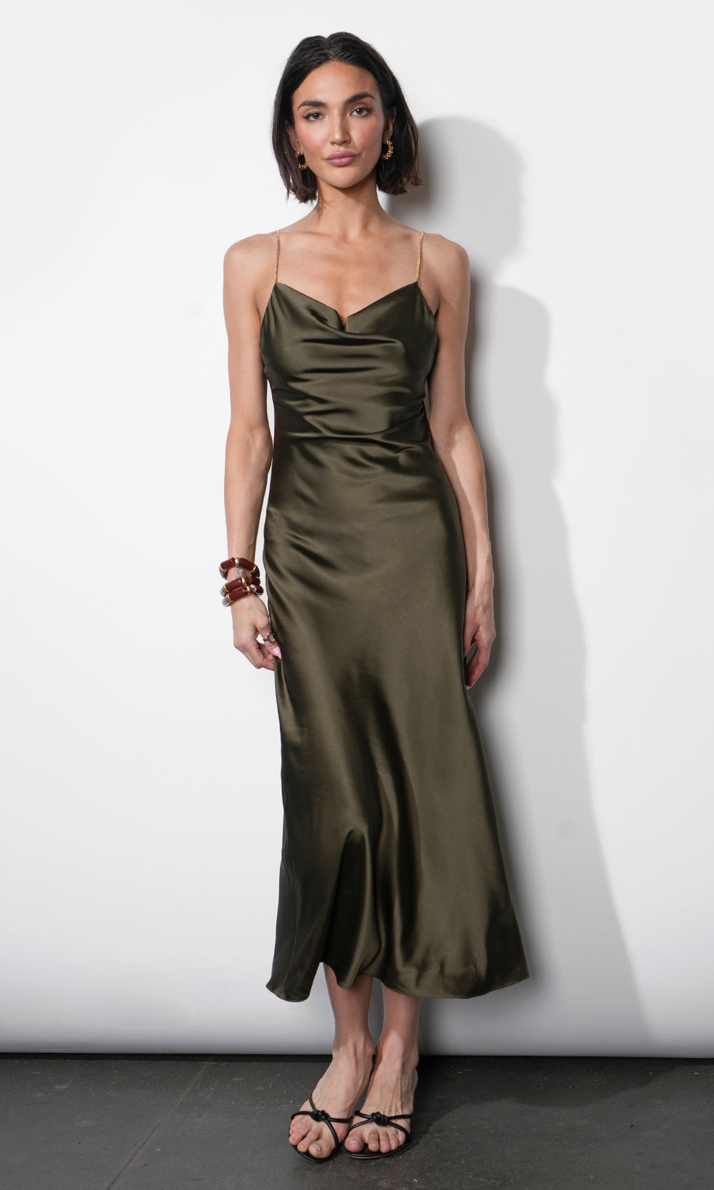 LEAH JEWEL STRAP SLIP DRESS