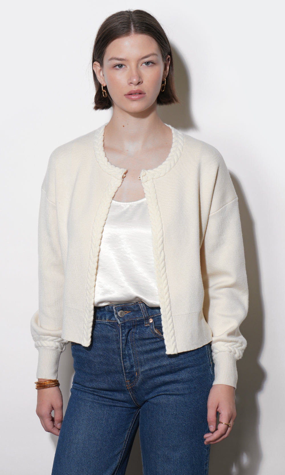 TEAGAN BRAID DETAIL CARDIGAN