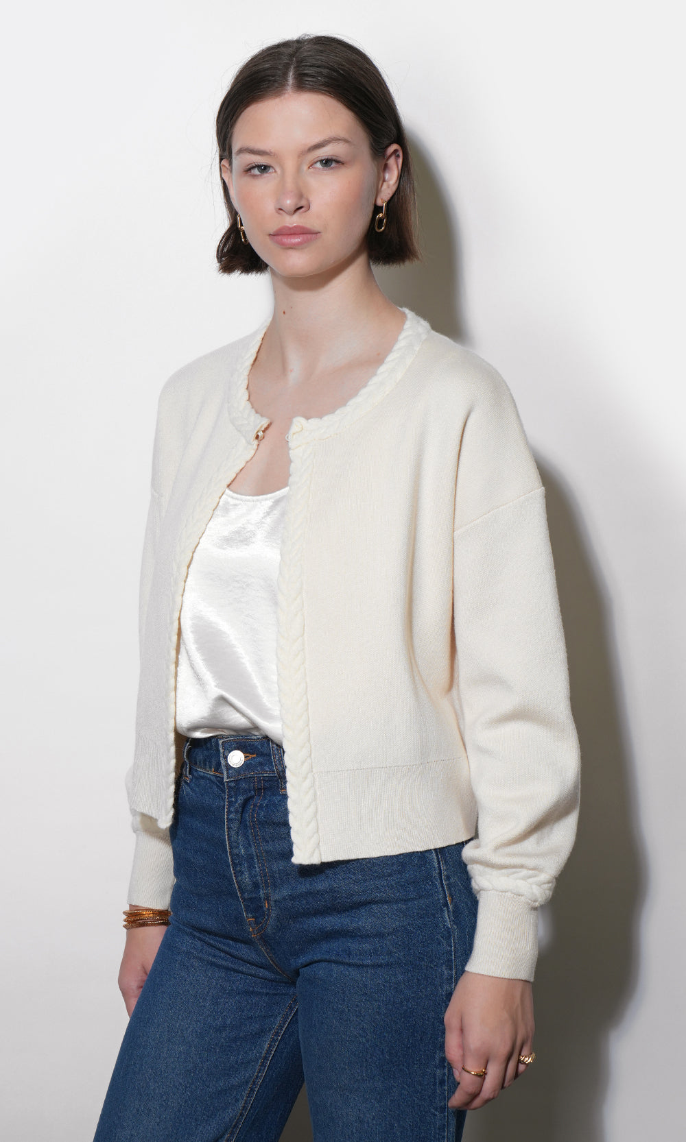 TEAGAN BRAID DETAIL CARDIGAN